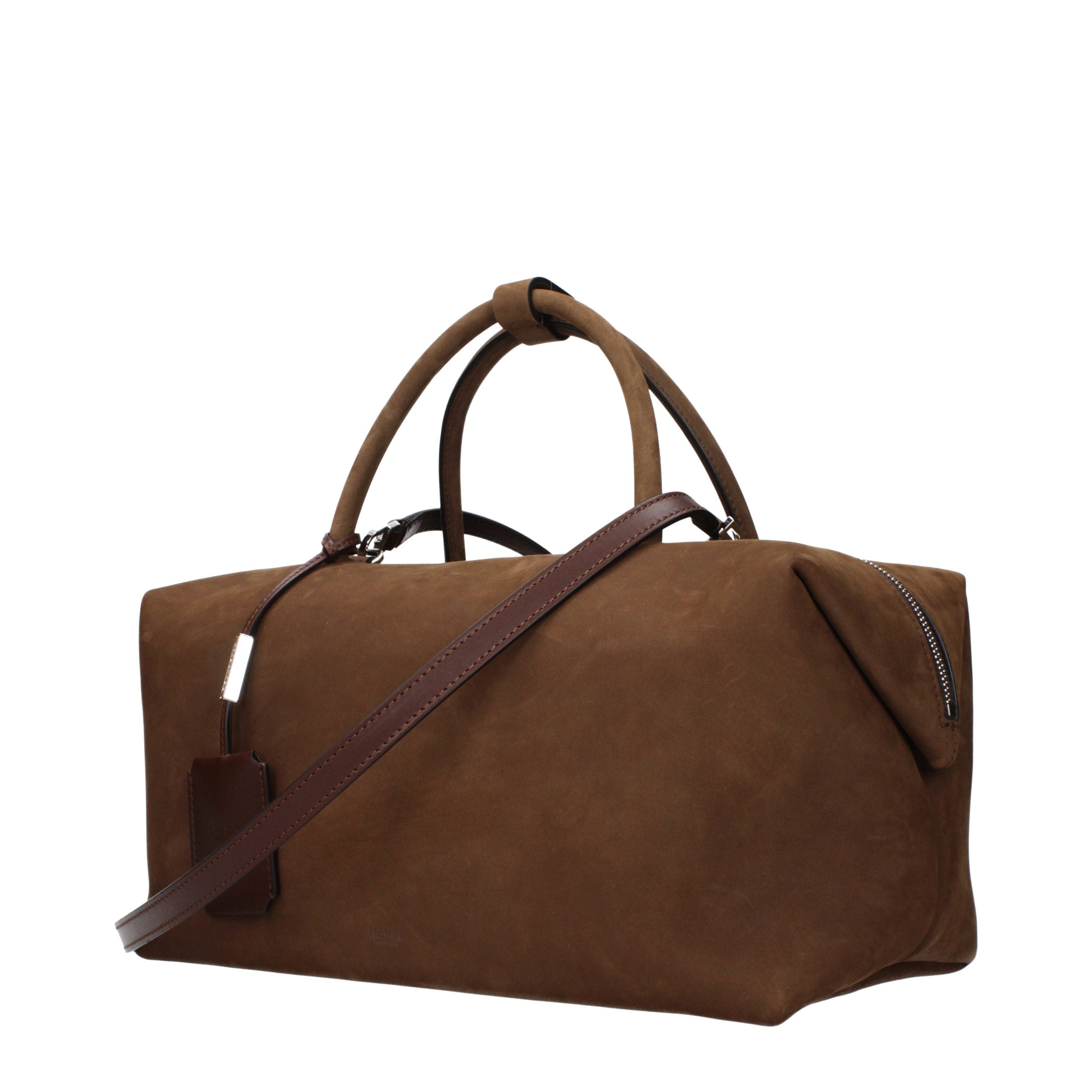Max Mara Holdall Handbag – Dark Brown Suede