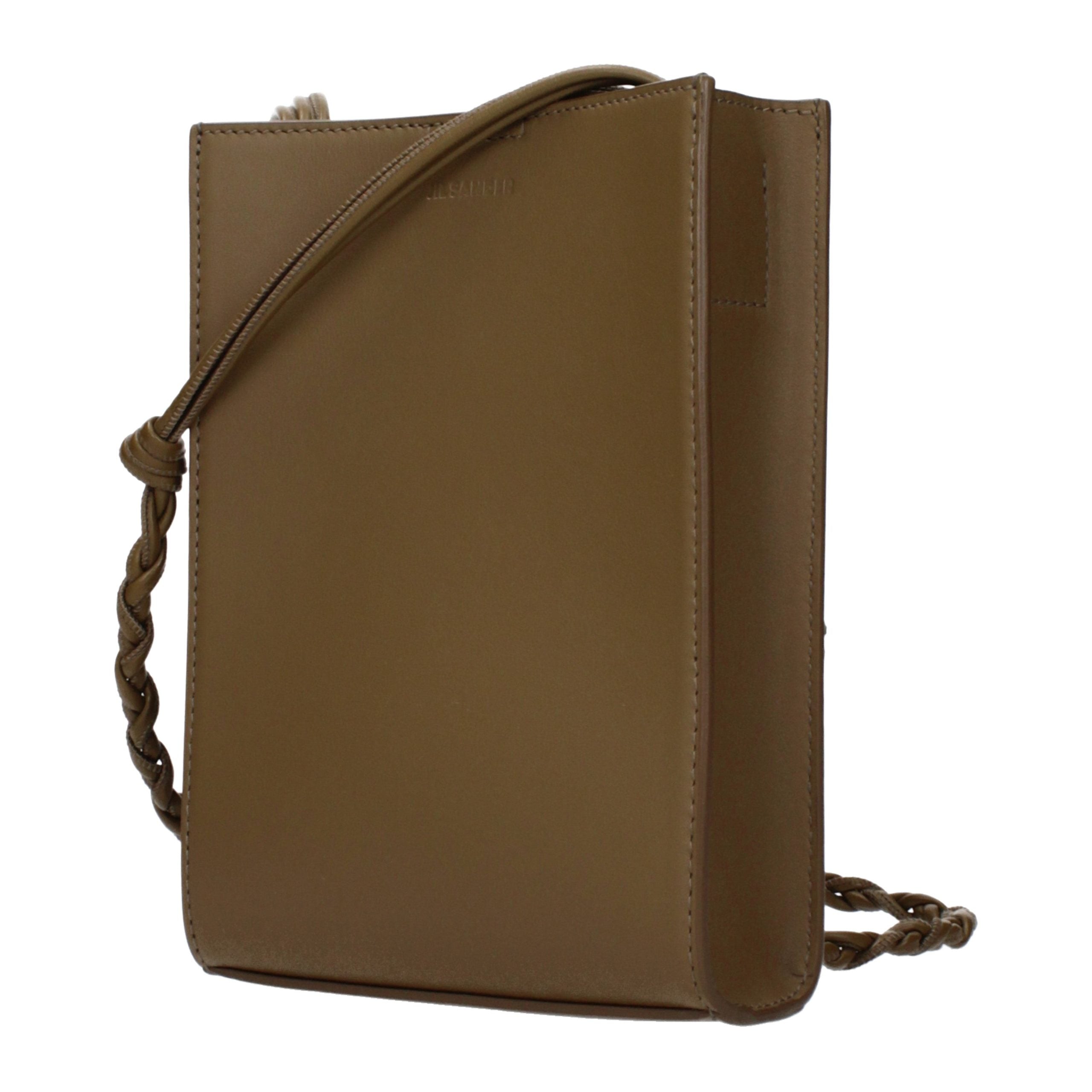 Jil Sander Tangle Crossbody Leather Bag Small - Brown