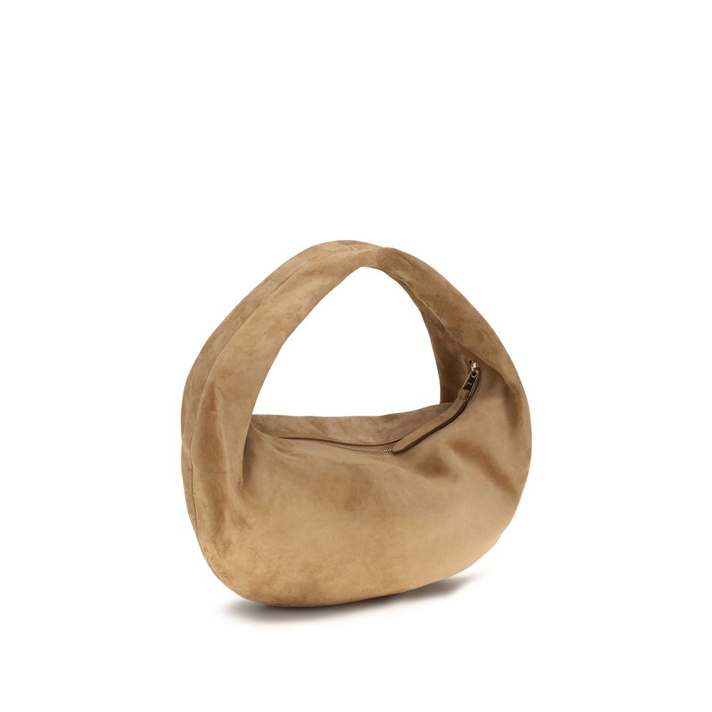 Khaite Olivia Medium Hobo Bag - Goldenrod Suede