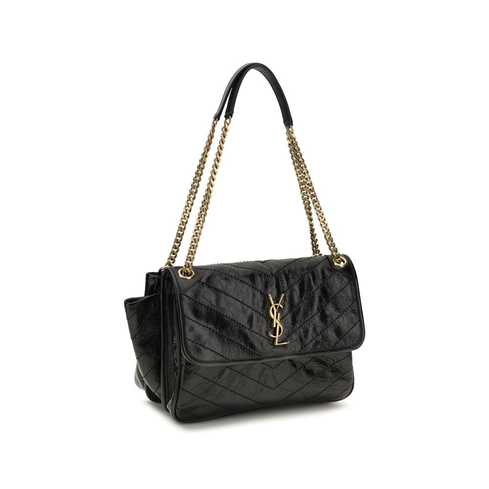 Saint Laurent Niki Tripouch - Black Vintage Leather