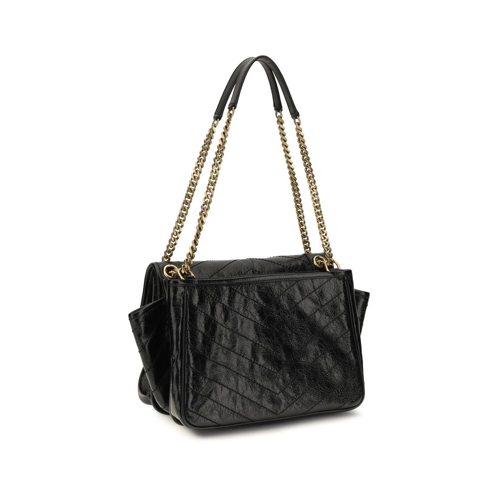 Saint Laurent Niki Tripouch - Black Vintage Leather