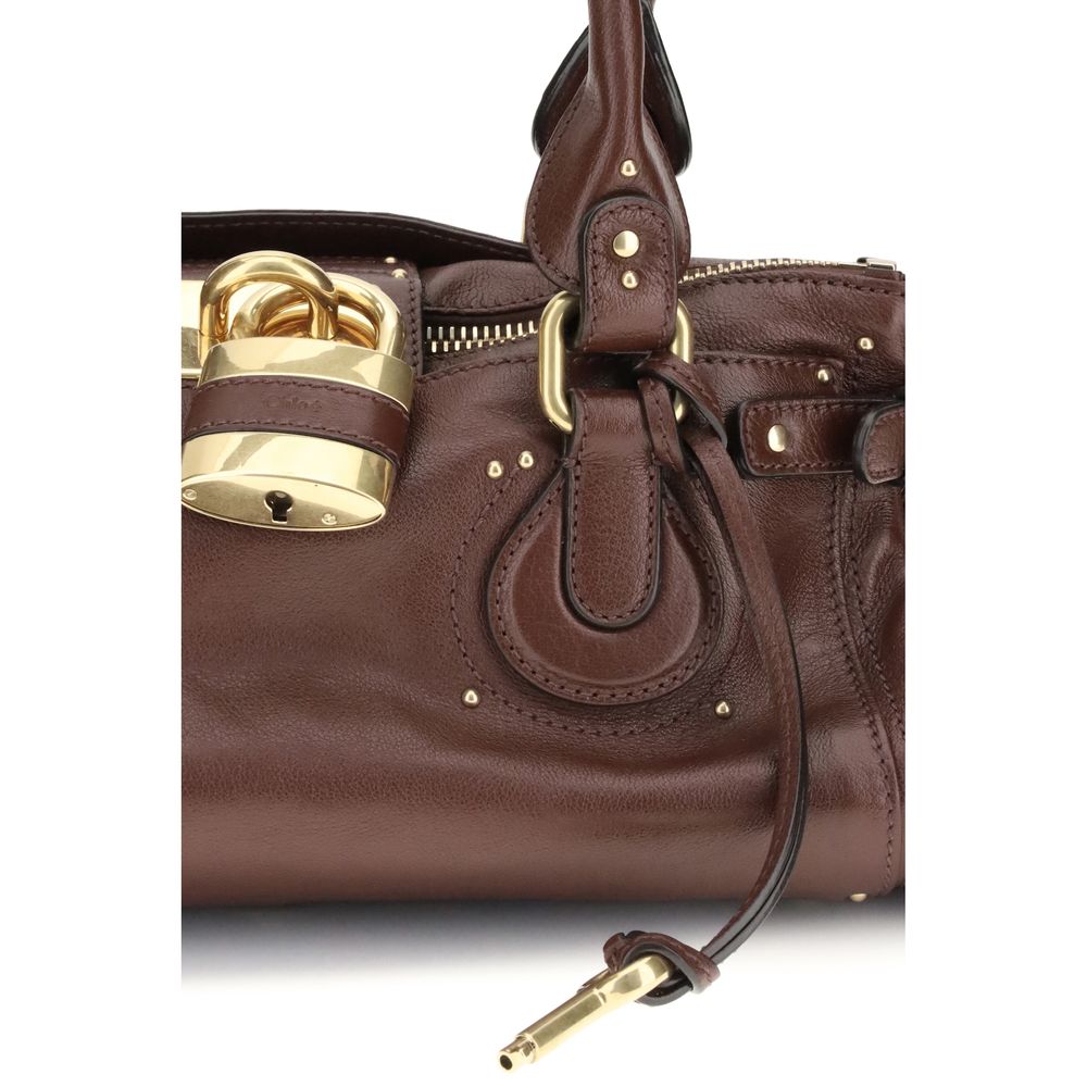 Chloé Paddington Bag in Grained Leather – Bordeaux