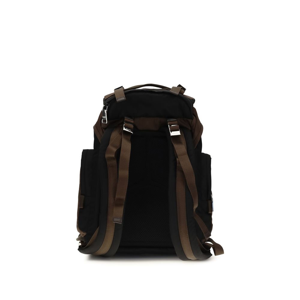 Prada Re-Nylon and Leather Backpack - Black & Burnt