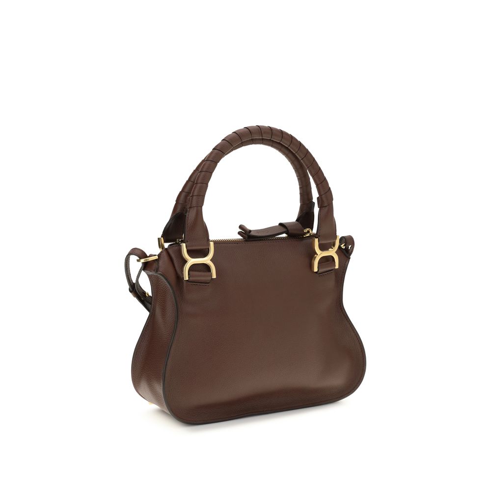 Chloé Marcie Small Handbag - Crafty Brown Grained Leather