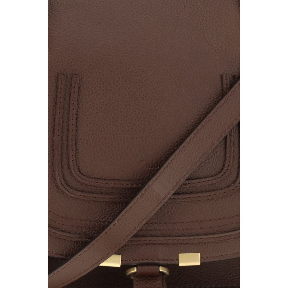 Chloé Marcie Small Handbag - Crafty Brown Grained Leather