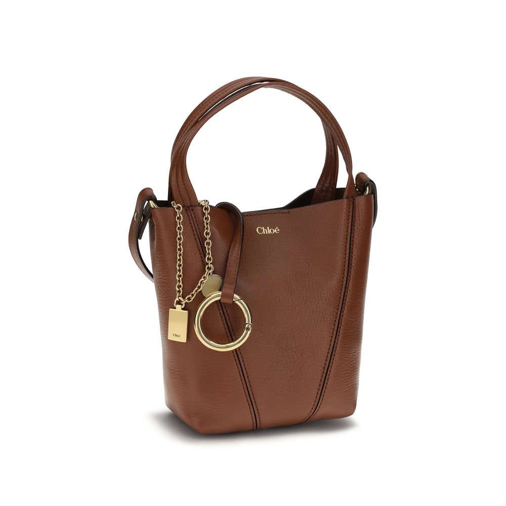 Chloé Spin Tote Bag Small - Blushy Brown Grained Leather