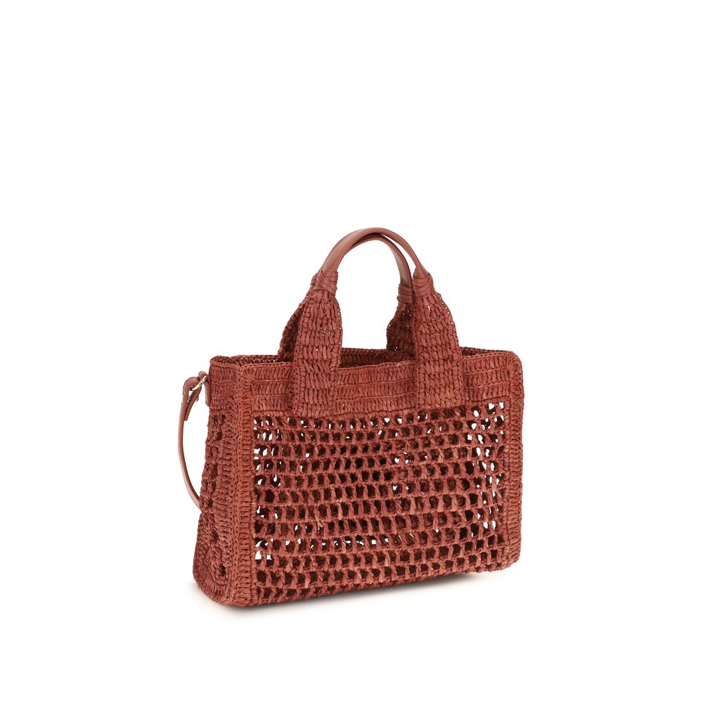 Chloé Summer Banana East-West Tote Bag Small - Ginger Red