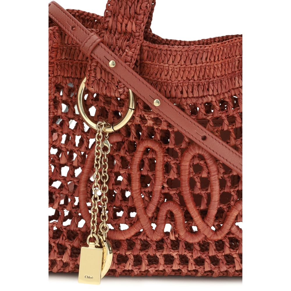 Chloé Summer Banana East-West Tote Bag Small - Ginger Red