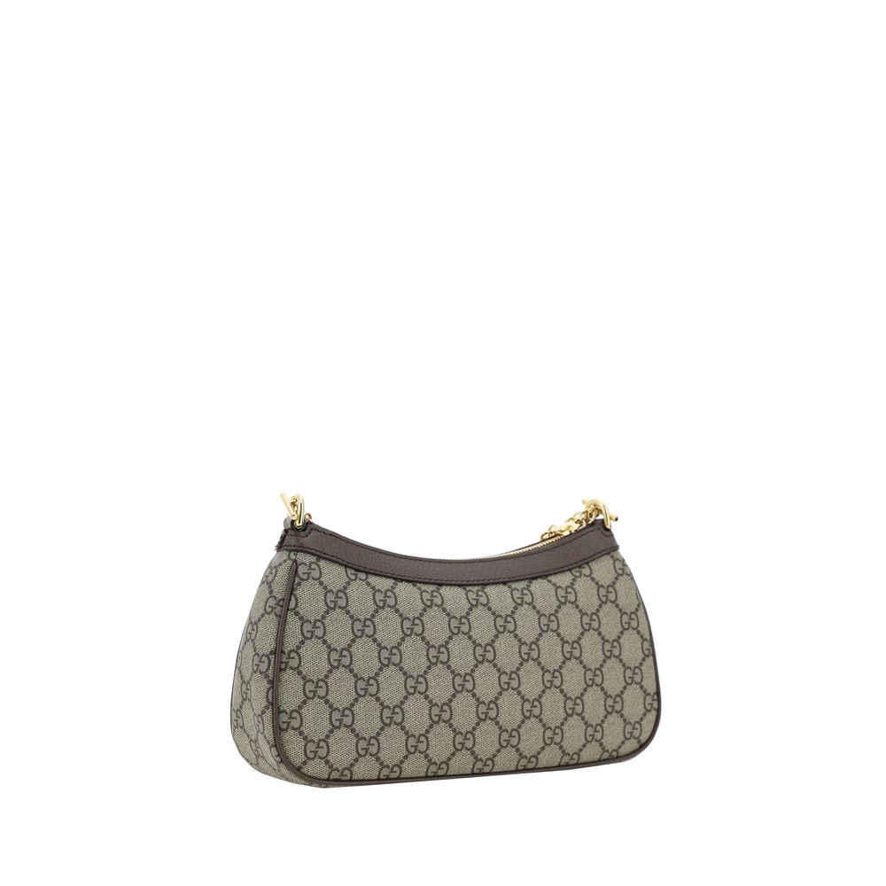Gucci Ophidia Small Shoulder Bag - Beige & Dark Brown GG Supreme