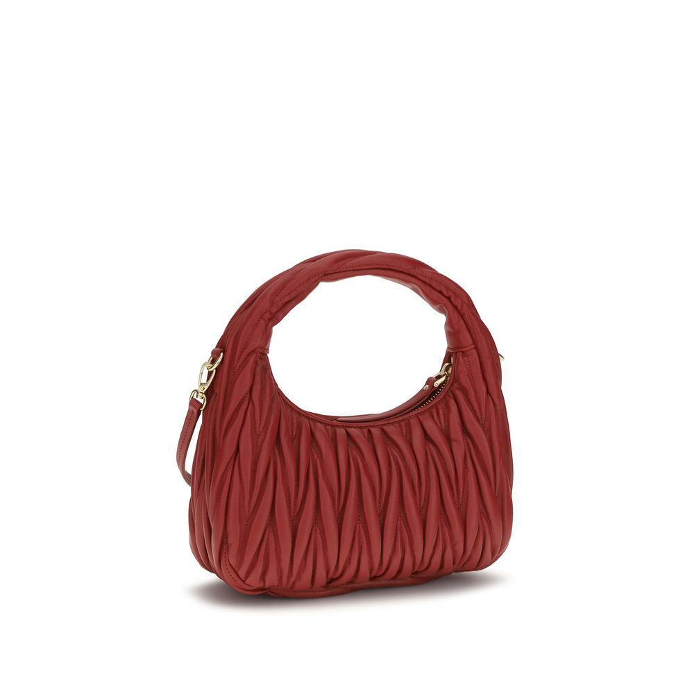 Miu Miu Wander Small Hobo Bag - Red Matelassé Nappa Leather
