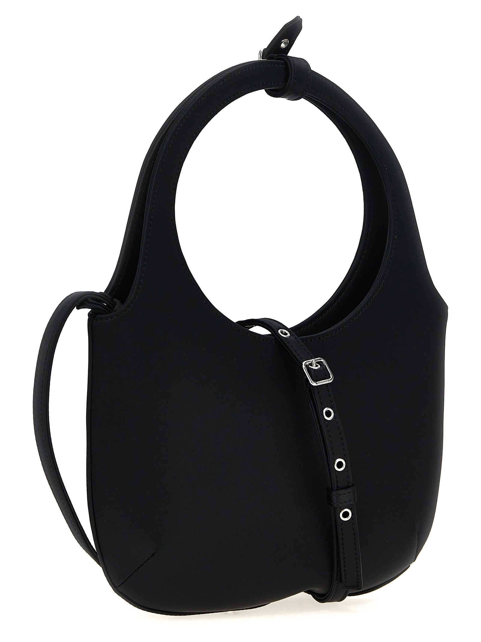 Courrèges Holy Satin Bag - Black