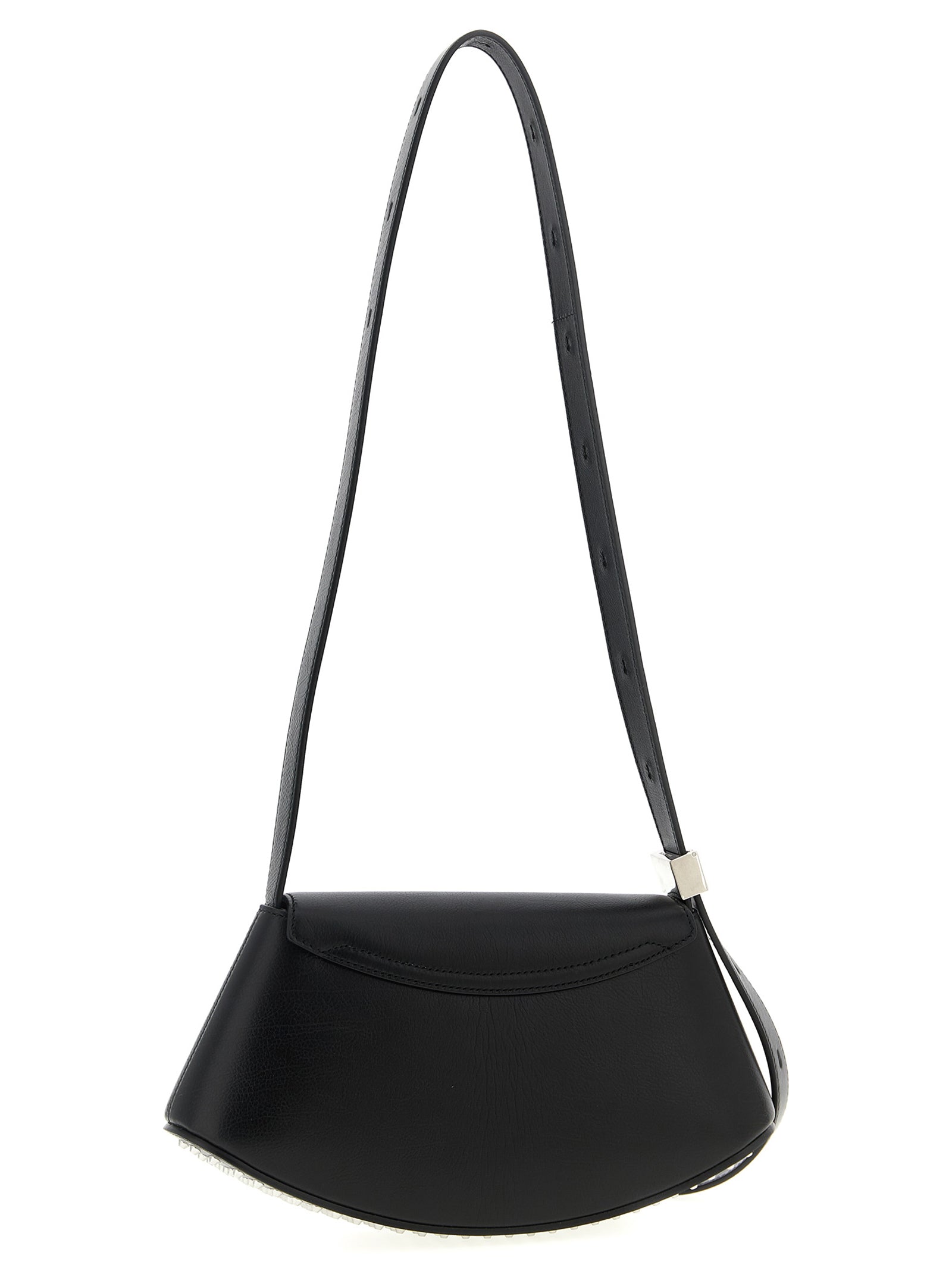 Jil Sander Eldorado Small Crossbody Bag - Black with Metal Studs
