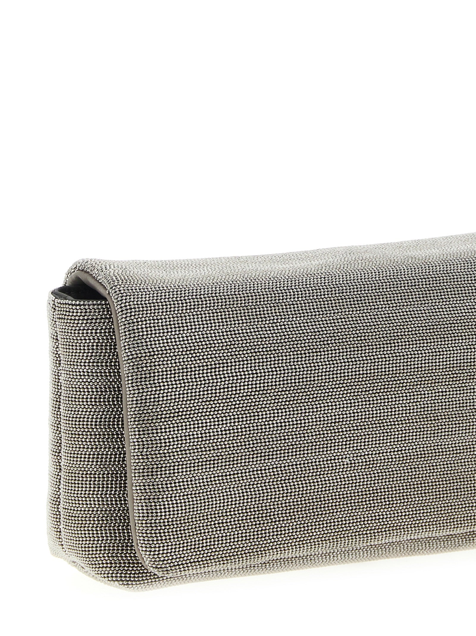 Brunello Cucinelli Precious Flap Shoulder Bag - Lignite Grey