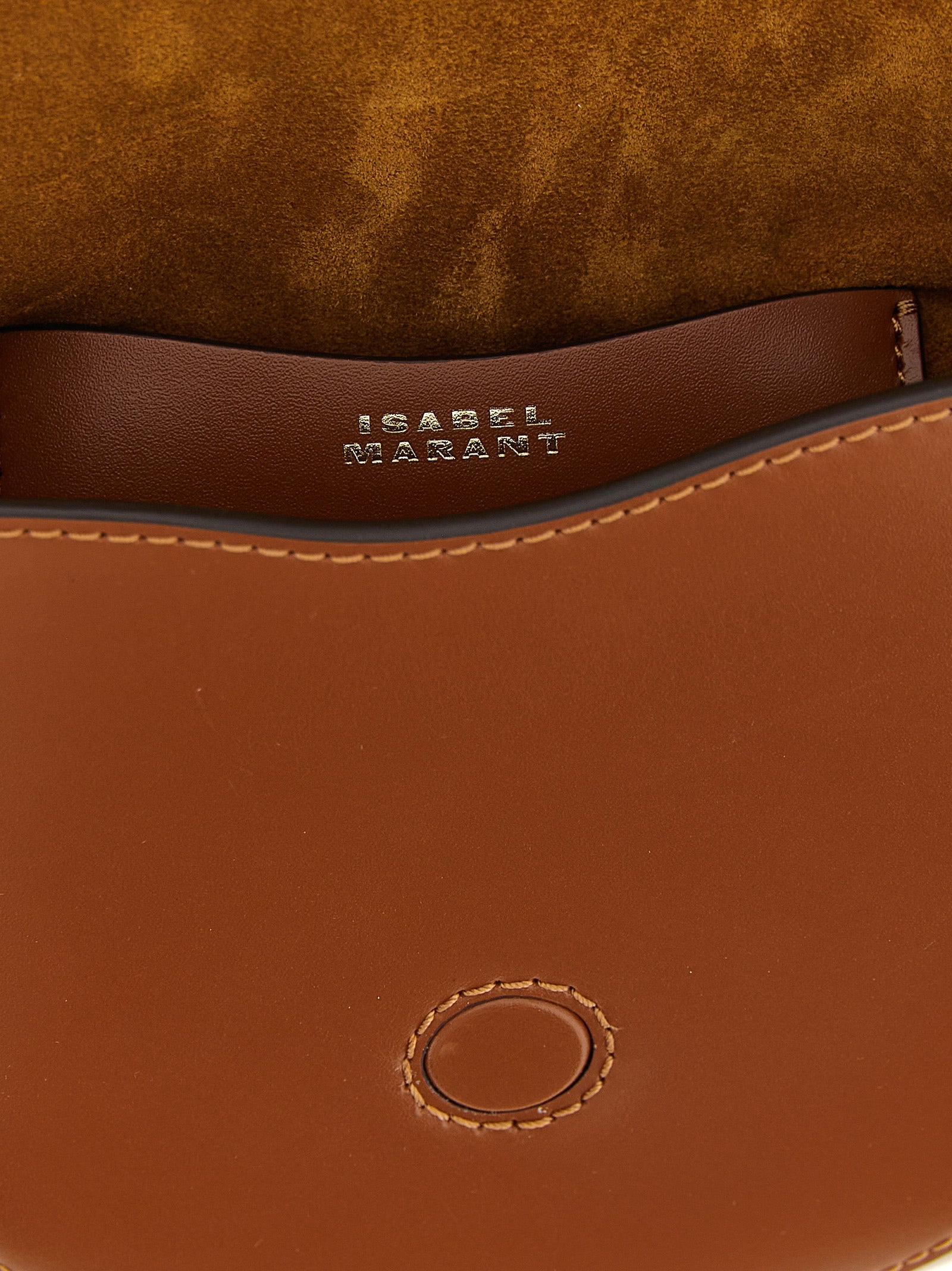 Isabel Marant Altay Small Leather Shoulder Bag - Brown and Raffia