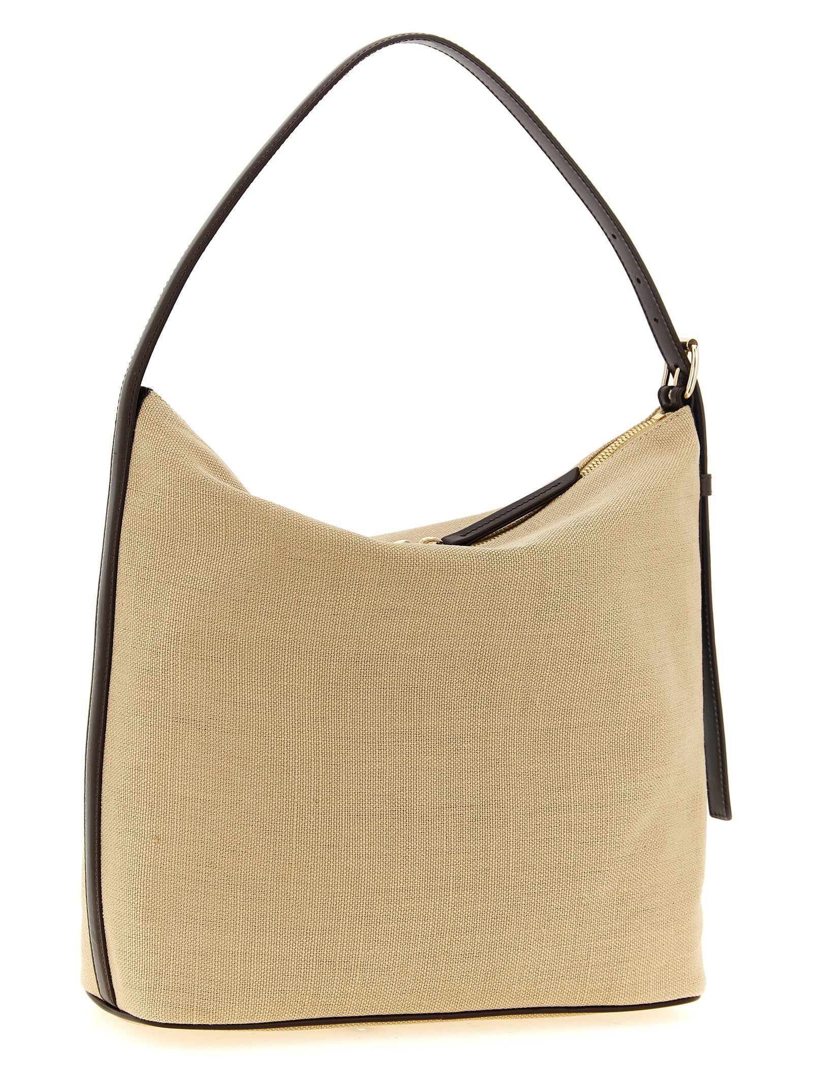 A.P.C. Vera Shoulder Bag - Beige Canvas and Leather