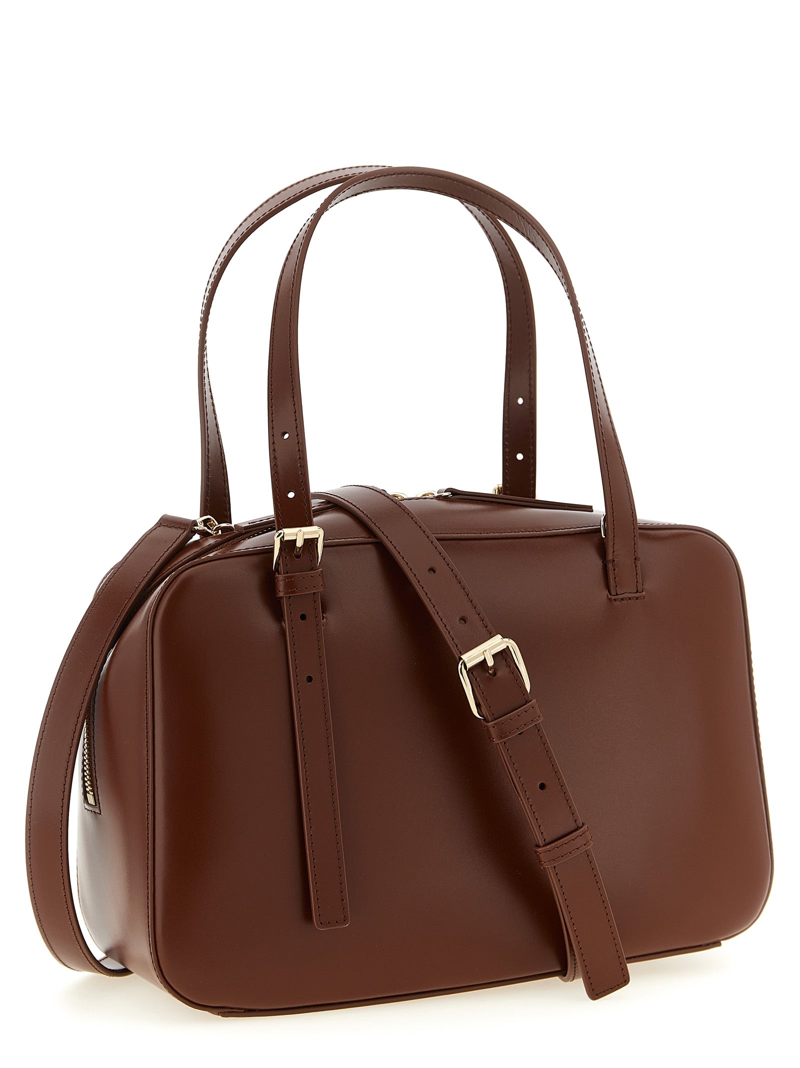 A.P.C. Virginie Horizontal Box Bag - Noisette Leather