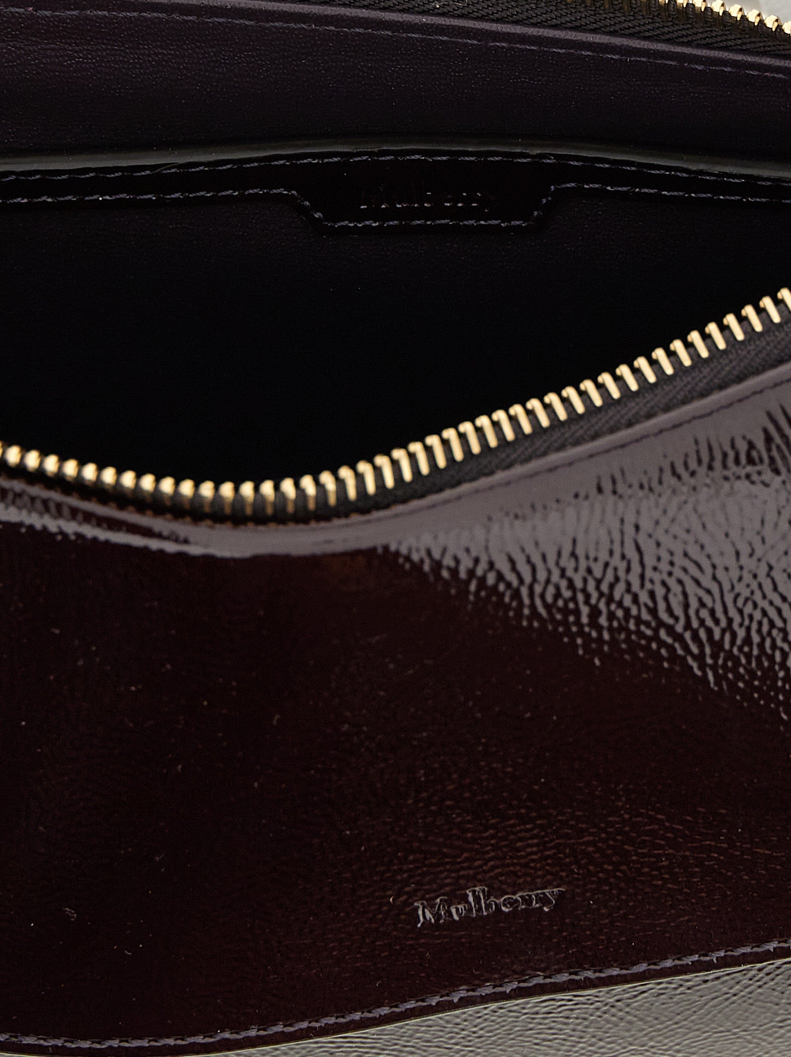 Mulberry Clovelly Shoulder Bag - Deep Aubergine Patent Leather
