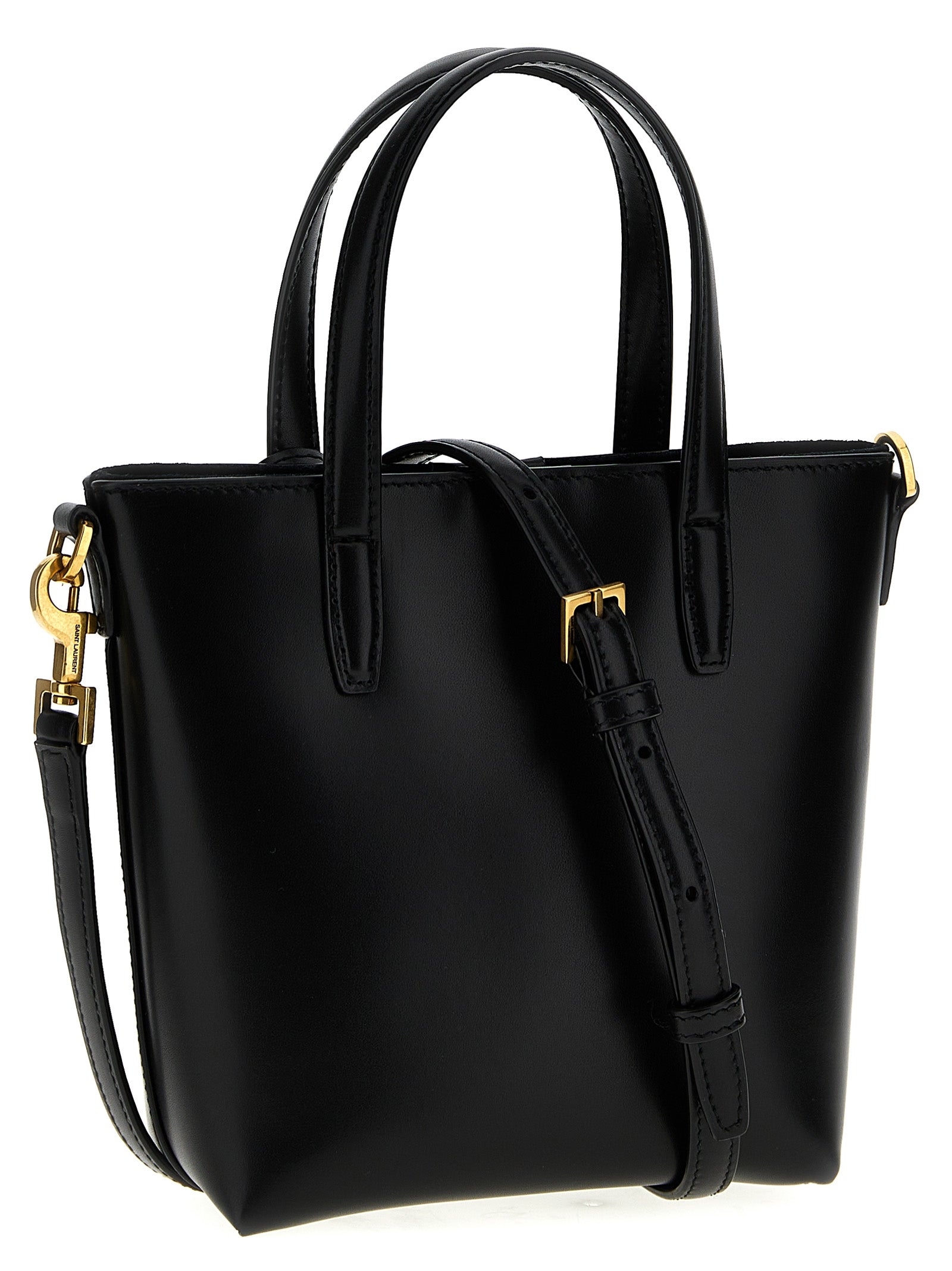 Saint Laurent Toy Mini Shopping Bag - Black Box Leather