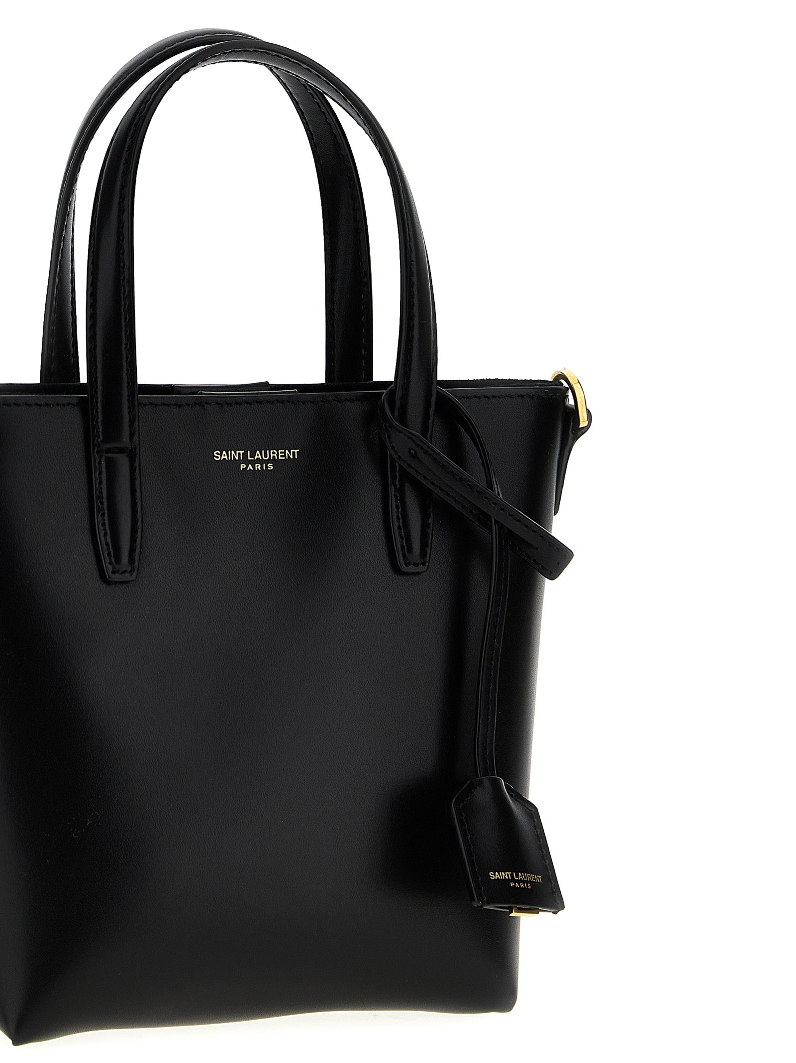 Saint Laurent Toy Mini Shopping Bag - Black Box Leather