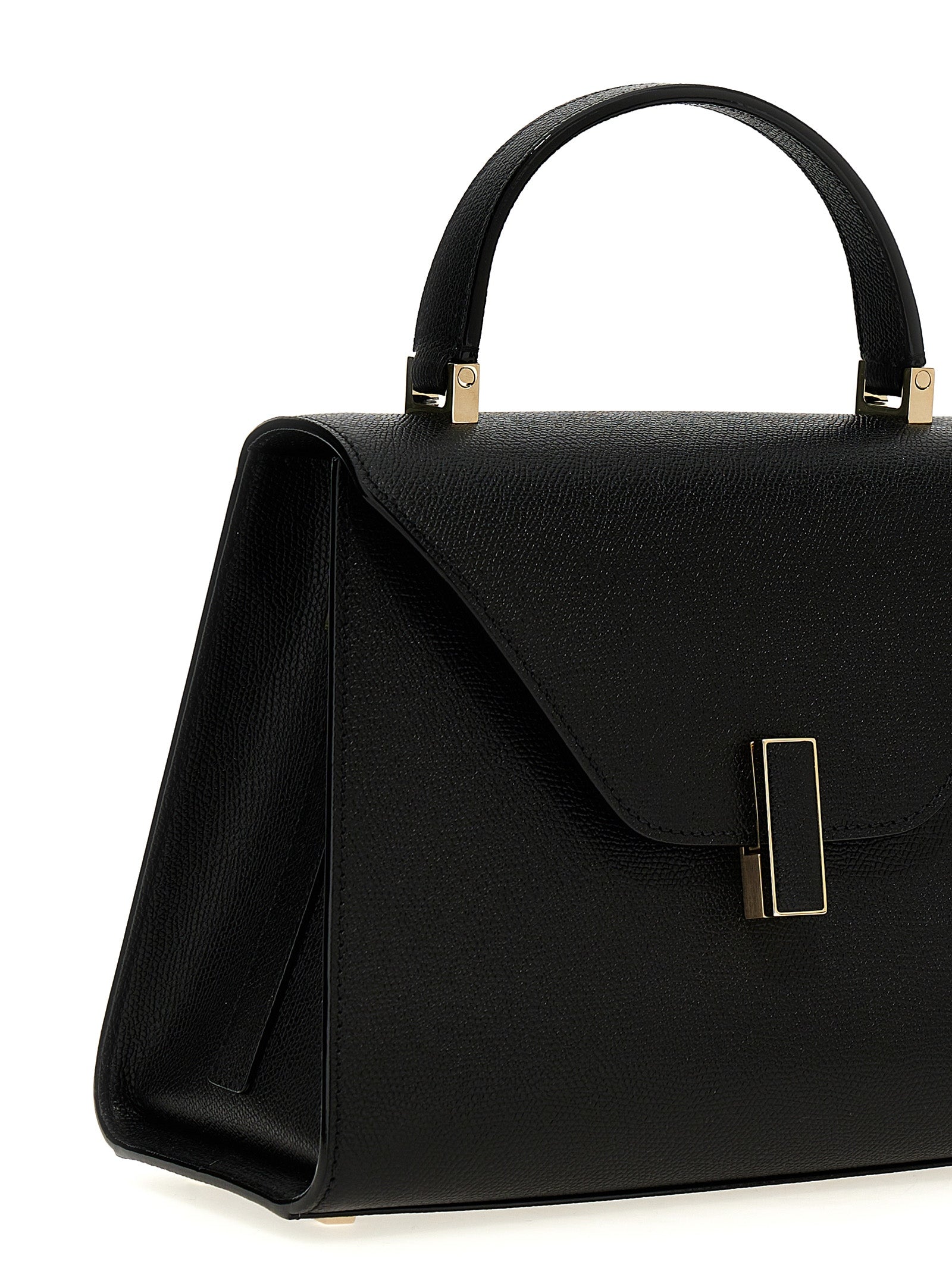 Valextra Iside Iside Top Handle Medium Bag - Black Millepunte Leather