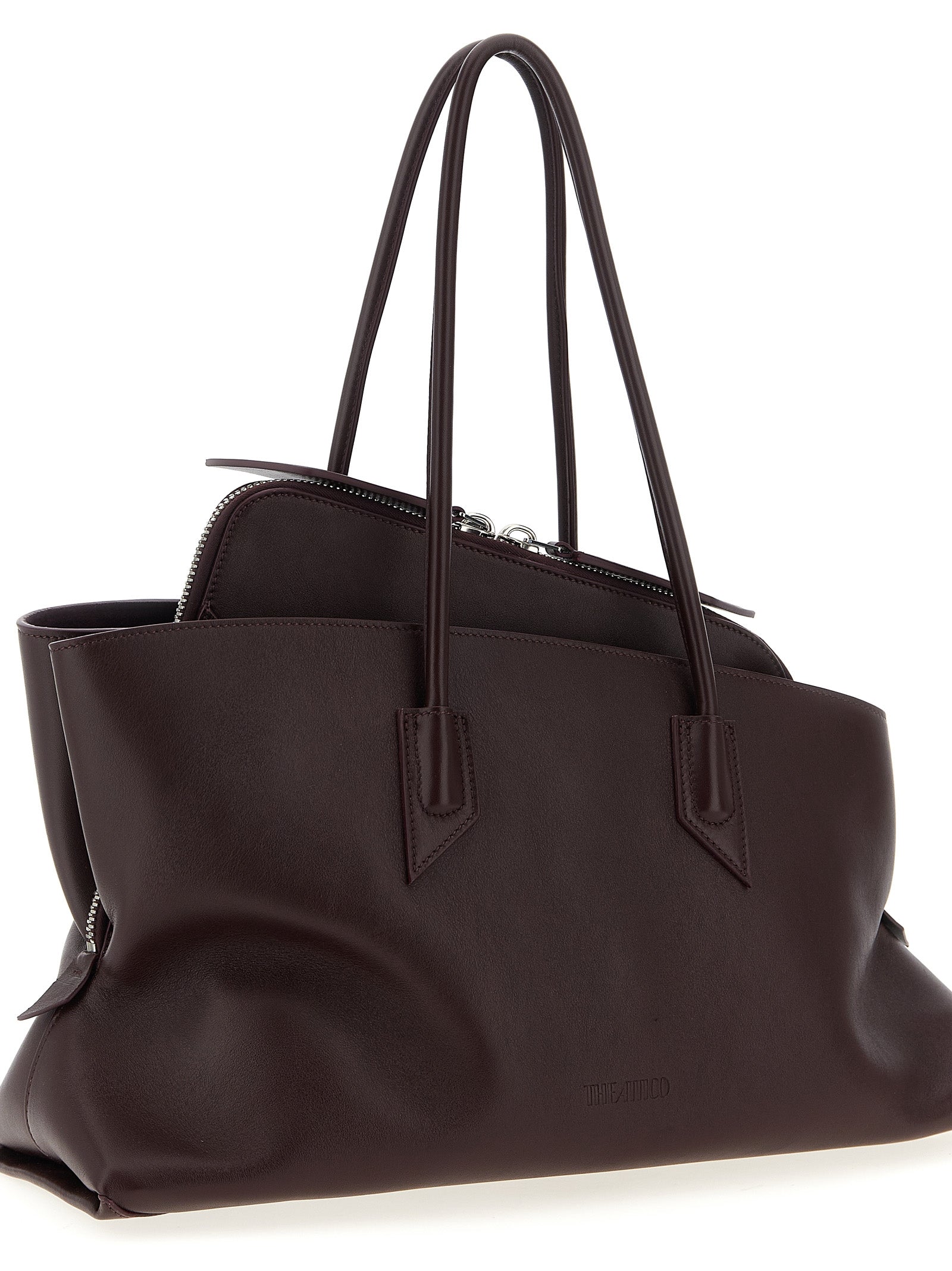 The Attico La Passeggiata Medium Top Handle - Dark Violet