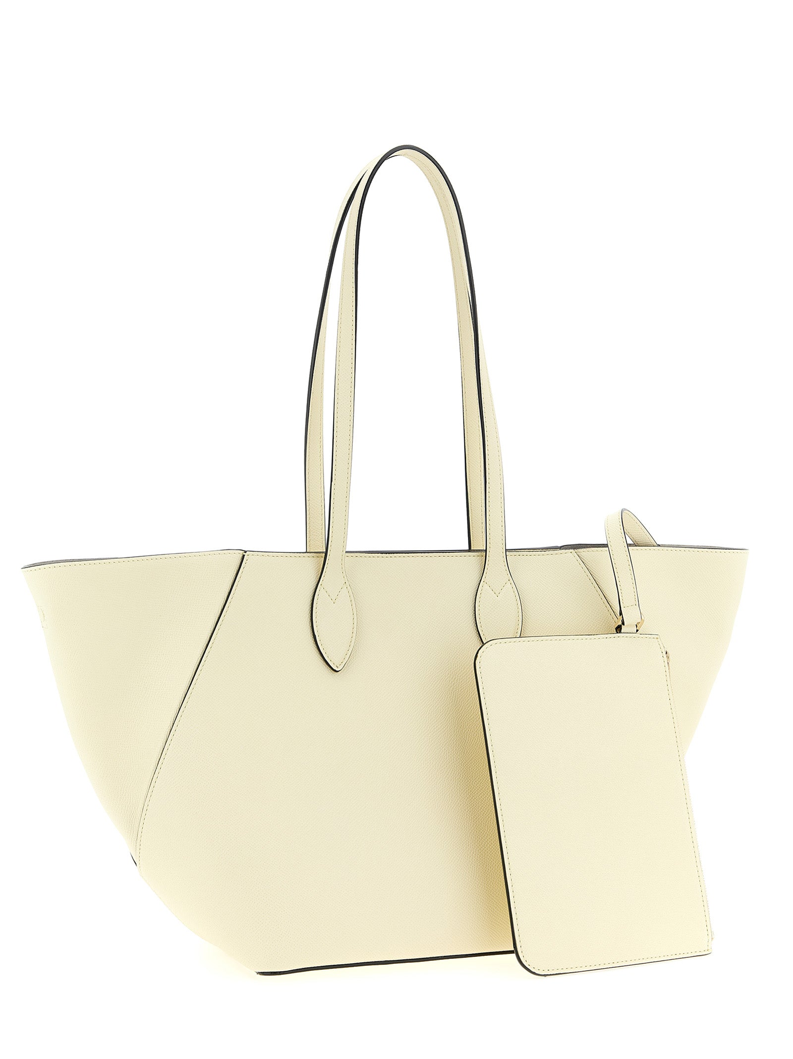 Valextra Vivi Shopping Medium Bag - White Millepunte Leather