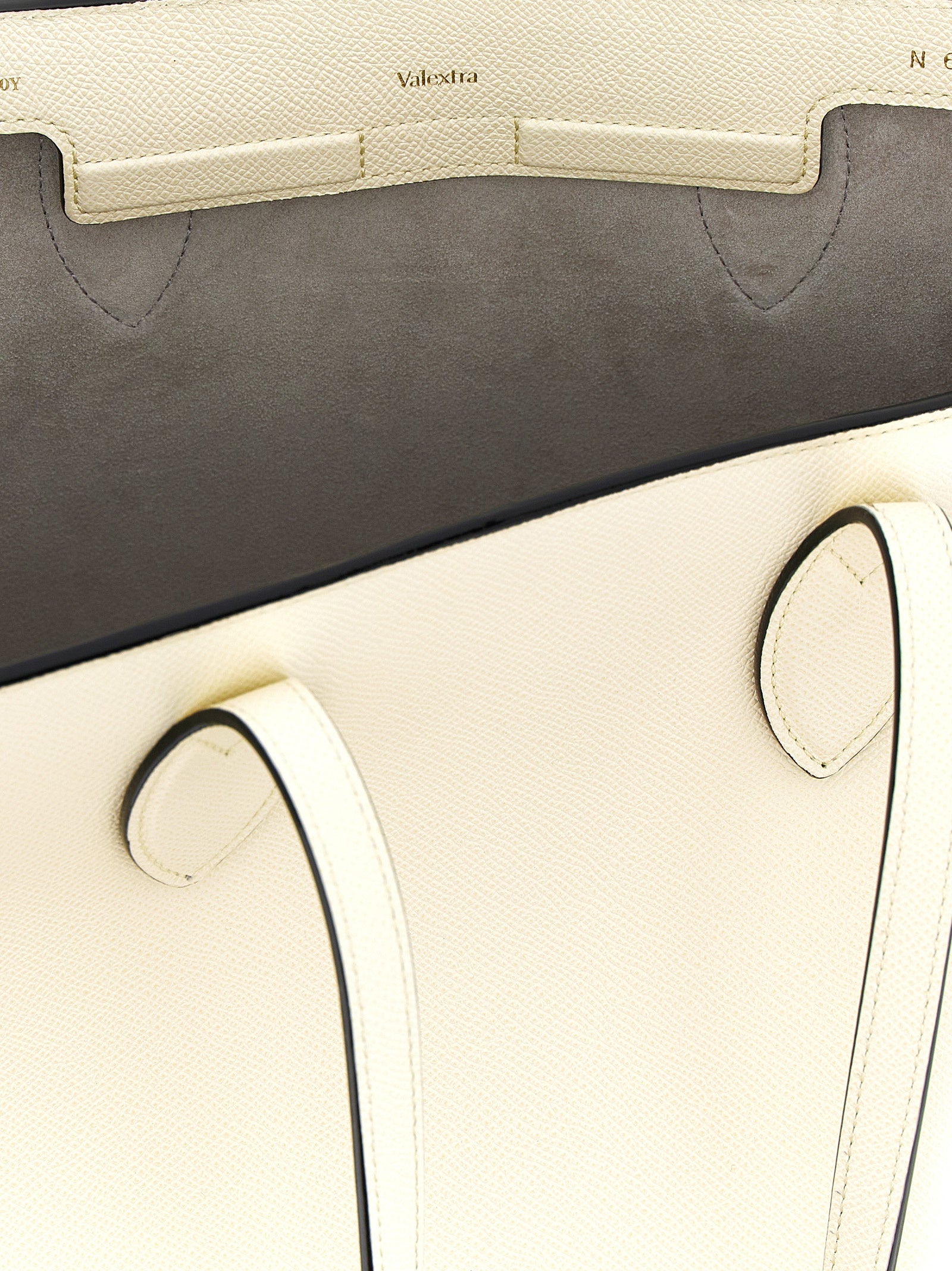 Valextra Vivi Shopping Medium Bag - White Millepunte Leather