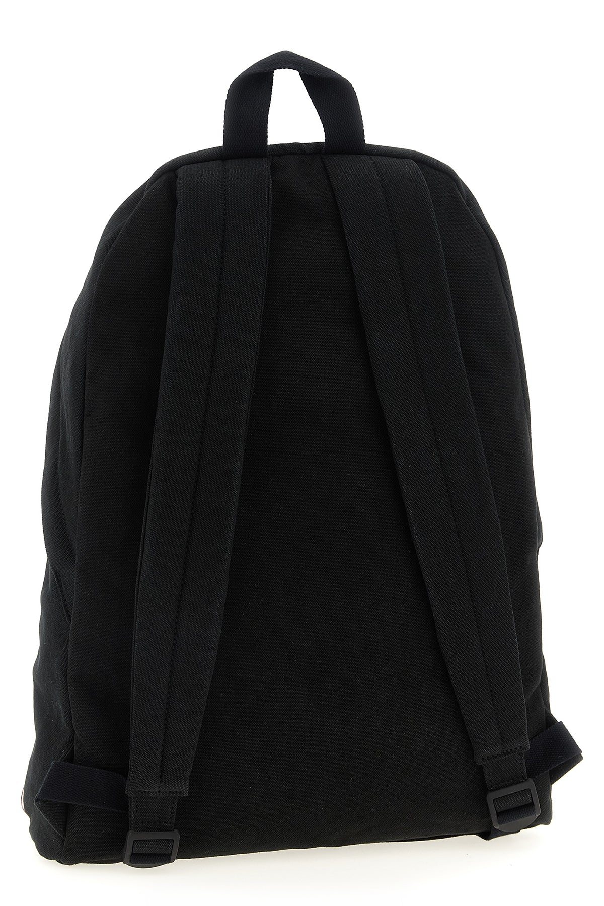 Balenciaga Men's Tape Type Backpack - Black and Red Washed Canvas
