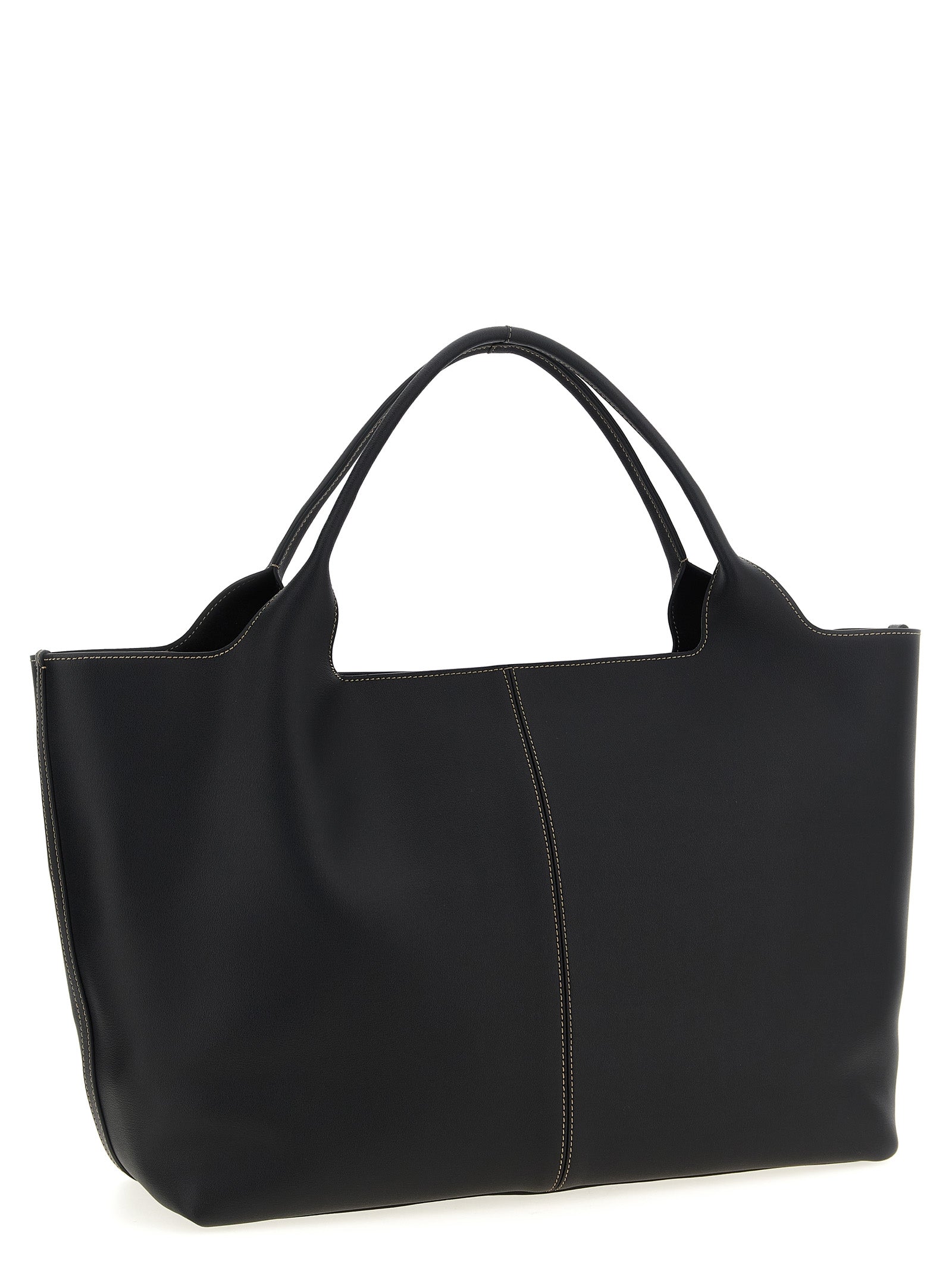Tod's Medium Shopping Bag - Black Leather