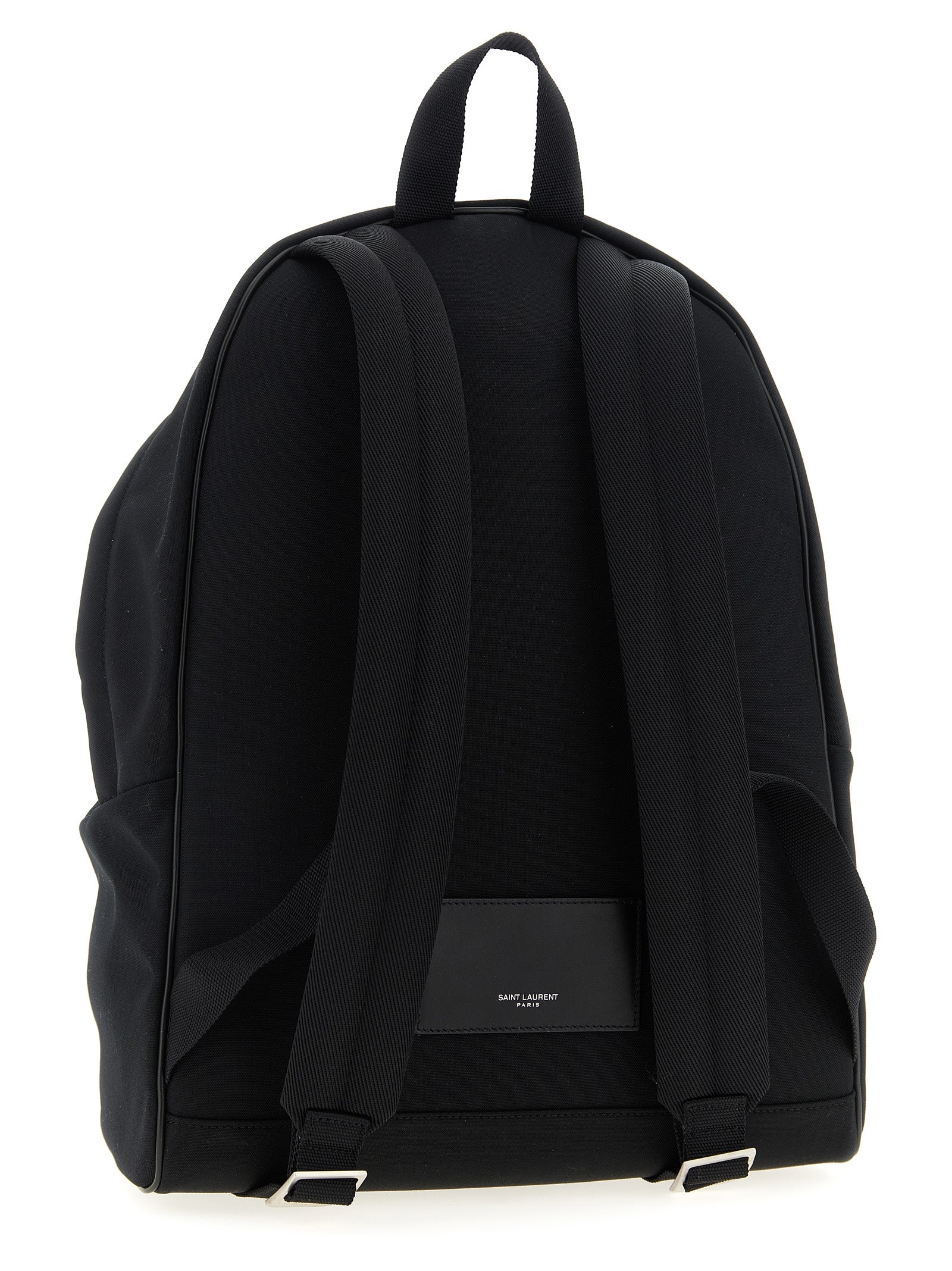 Saint Laurent City Backpack - Black Canvas Nylon and Leather