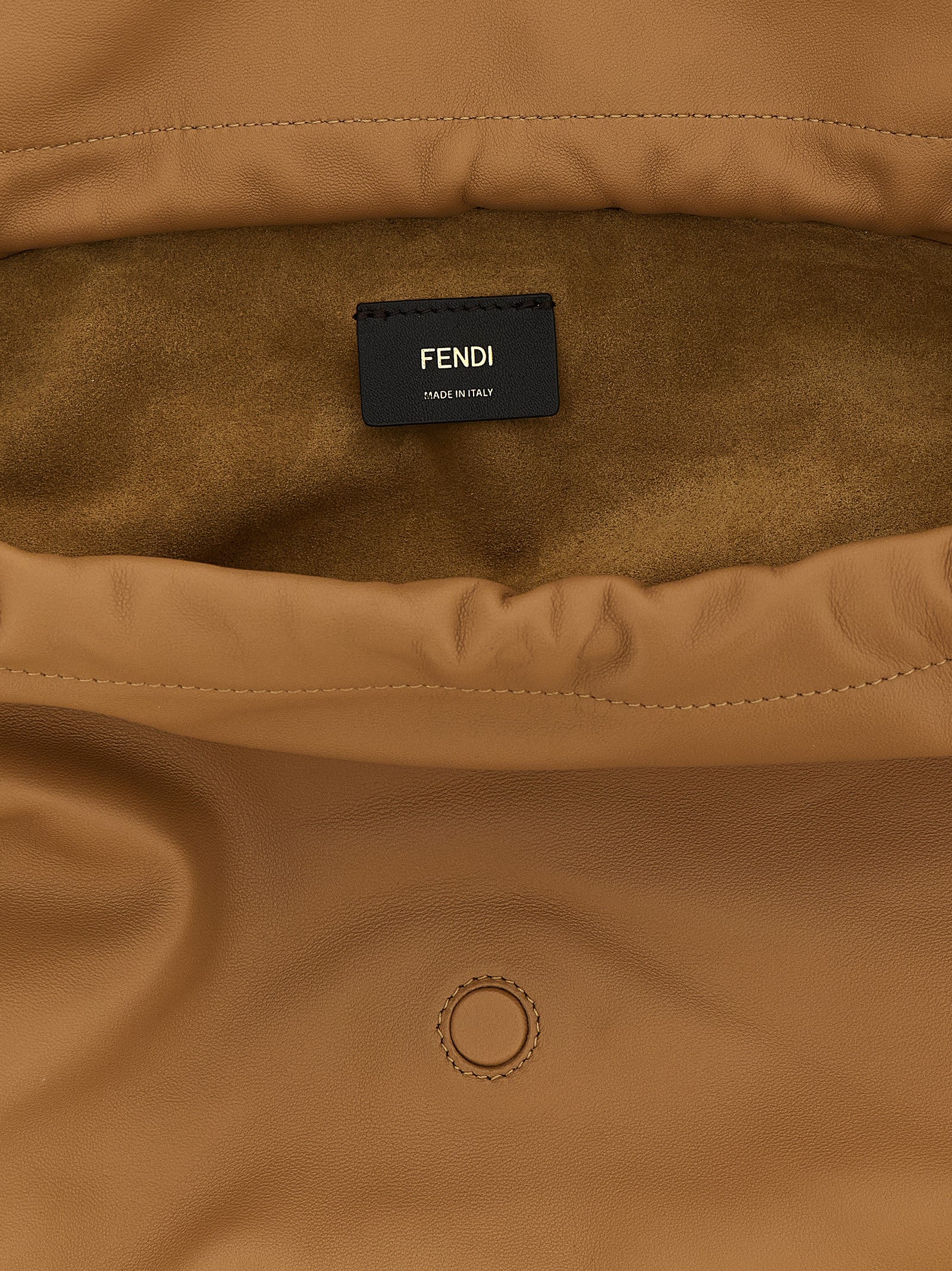 Fendi Mamma Baguette Large - Cappuccino Brown Nappa Leather