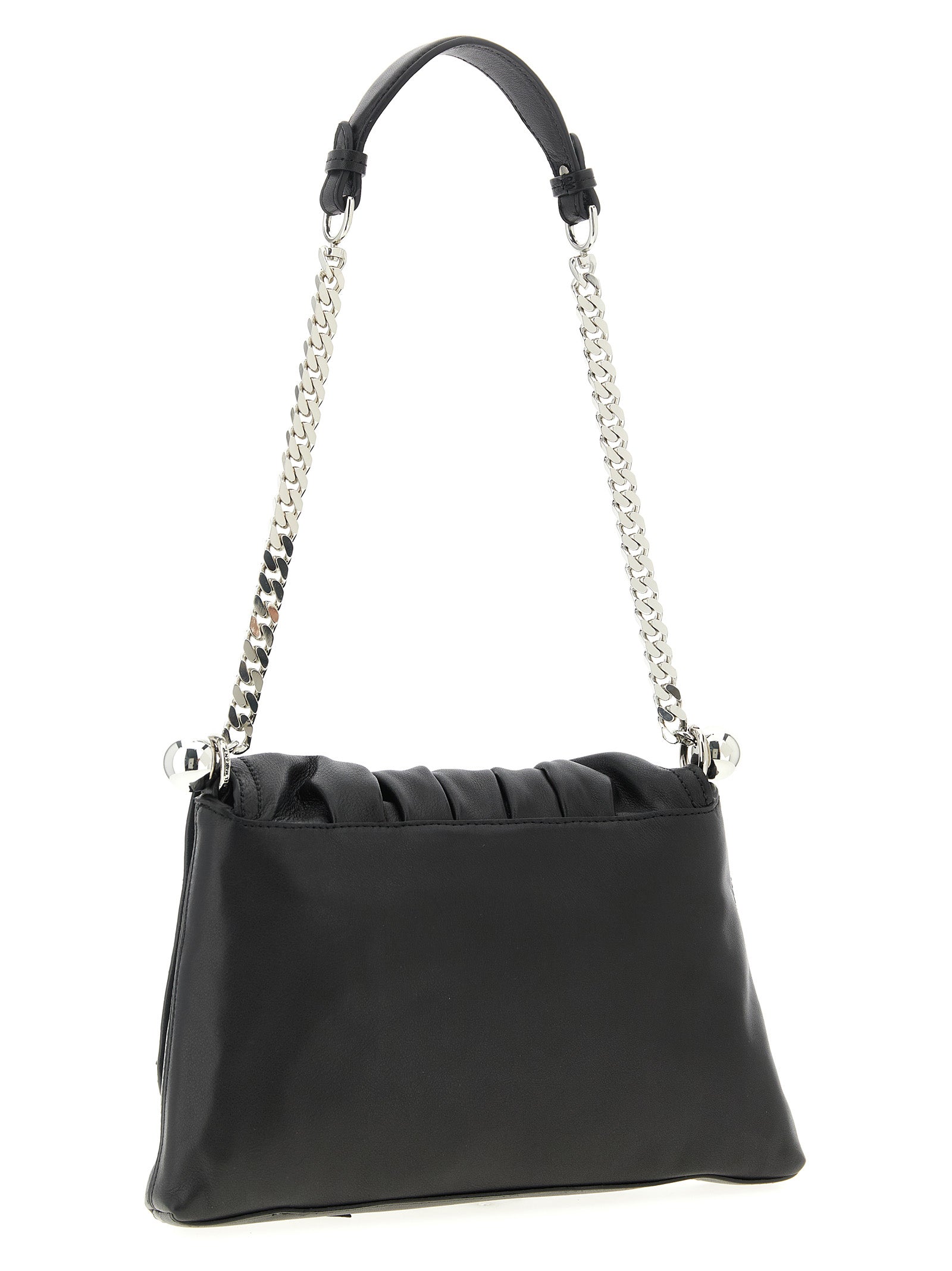 Isabel Marant Bolton Pouch Leather Shoulder Bag - Black and Silver