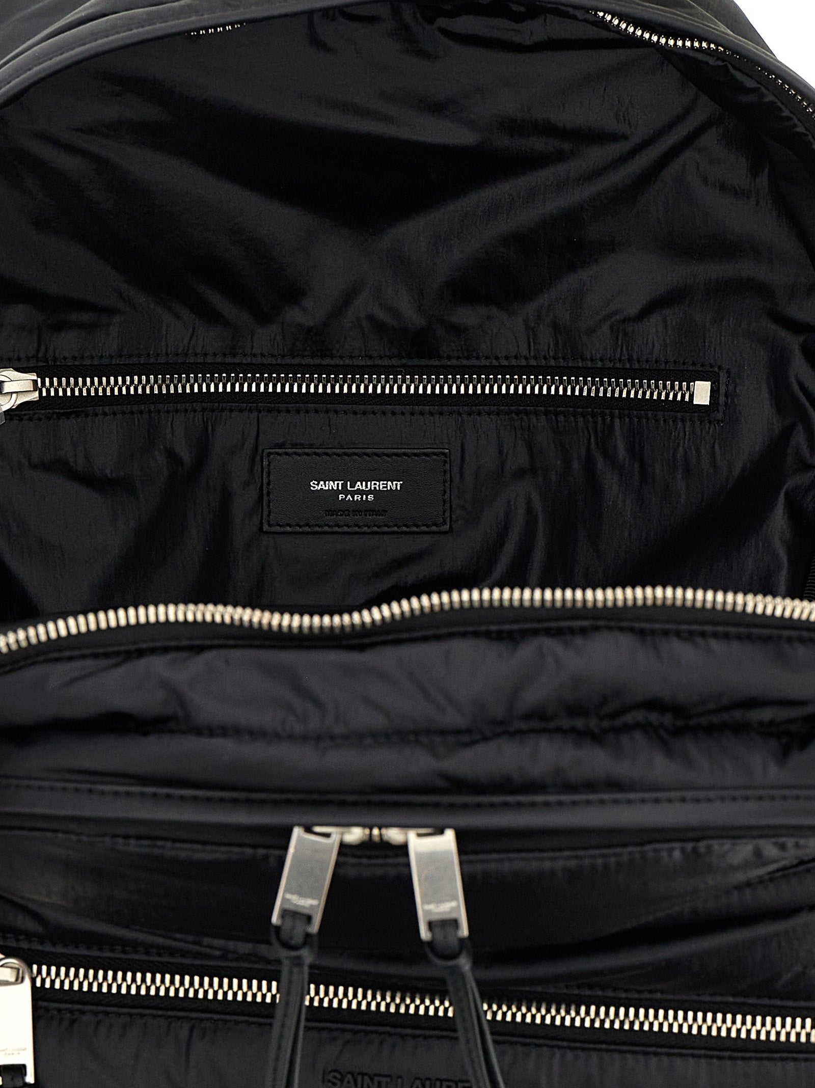 Saint Laurent City Backpack - Black Nylon Canvas