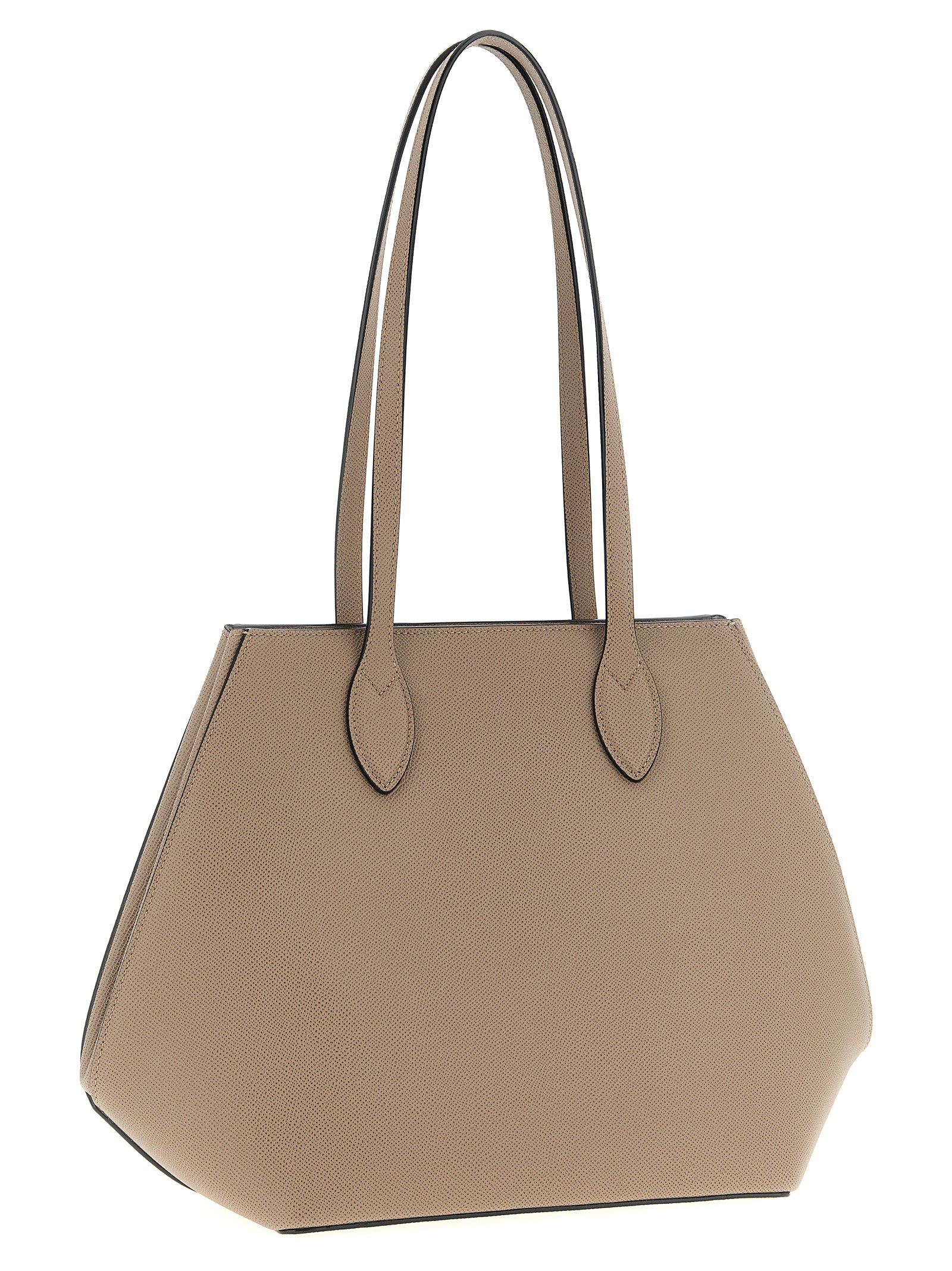 Valextra Vivi Shopping Medium Bag - Sahara Brown Millepunte Leather