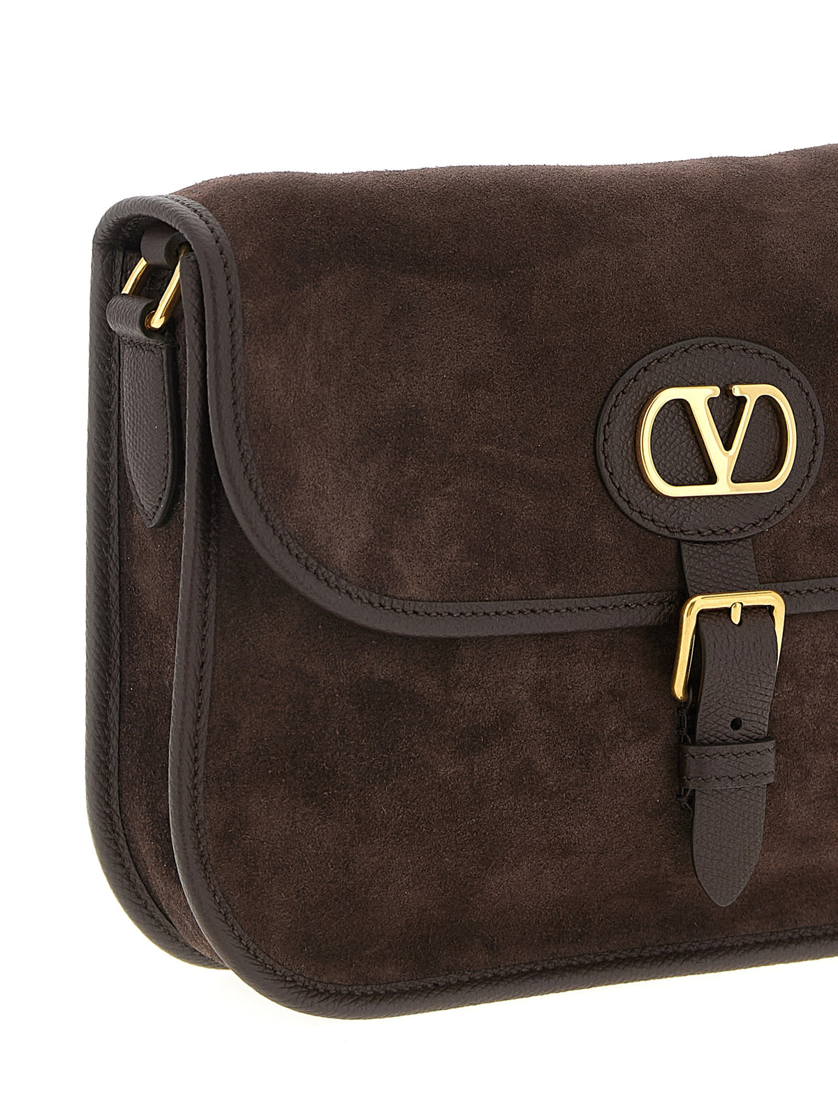 Valentino Garavani Antibes Shoulder Bag - Ebony Suede