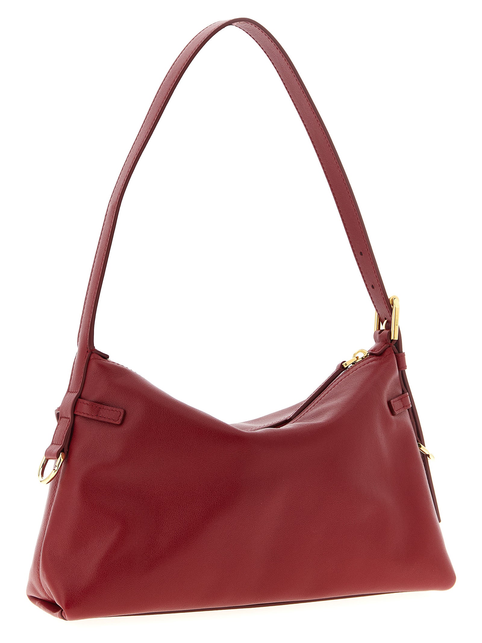 Givenchy Mini Voyou Bag - Shiny Dark Red Leather