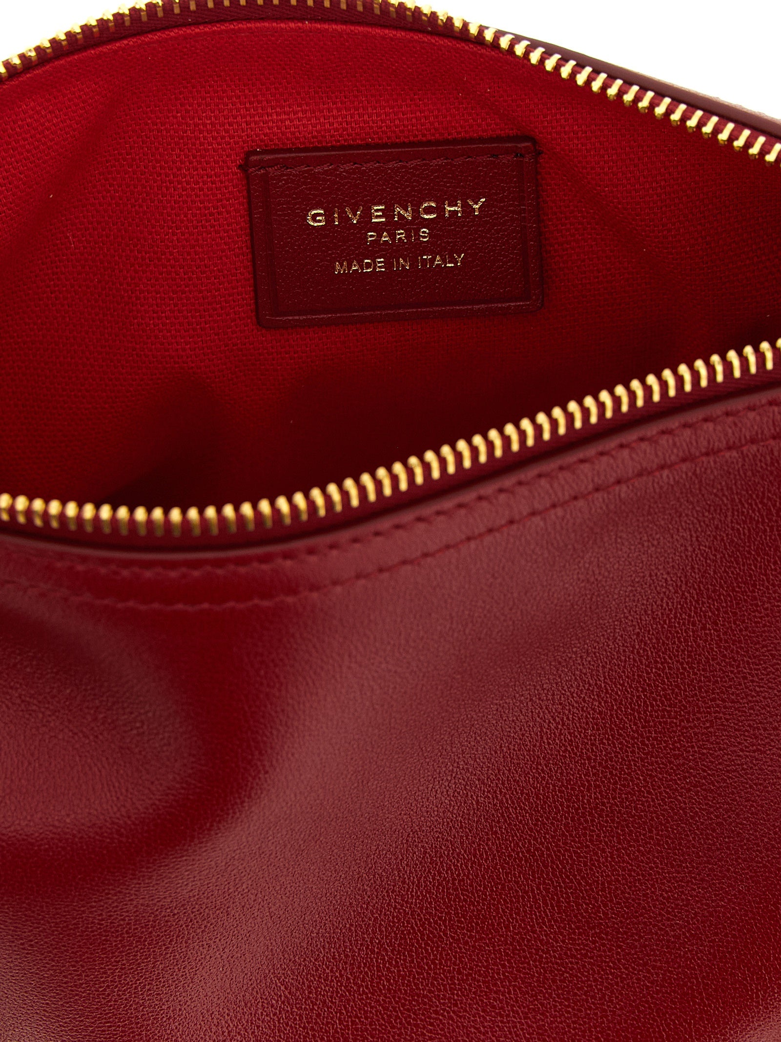 Givenchy Mini Voyou Bag - Shiny Dark Red Leather