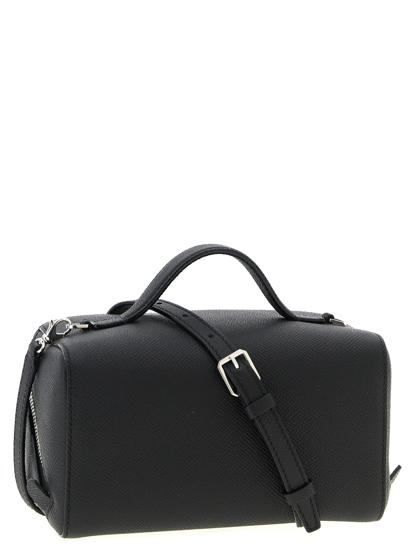 Valextra V-Line Crossbody Vanity Bag - Black Millepunte Leather