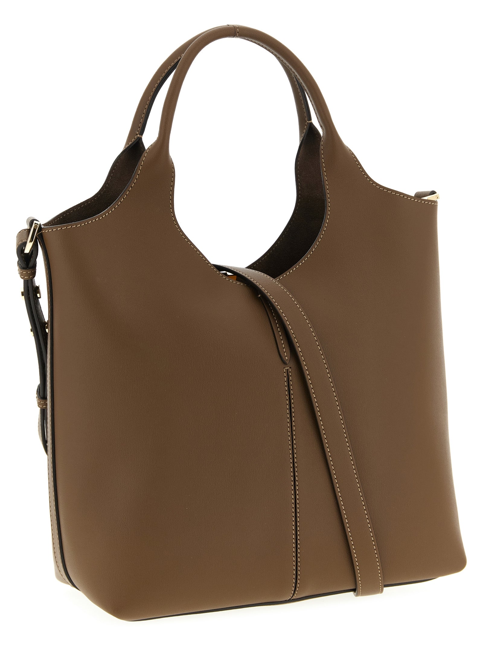 Tod's Tote Small Shopping Bag - Brown Natural