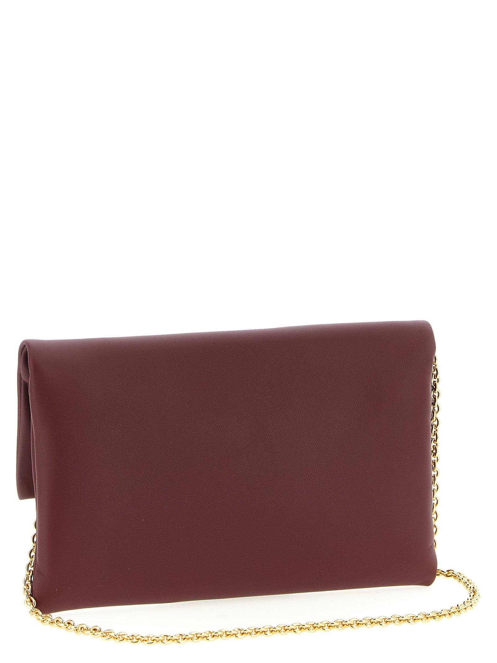Fendi Mamma Baguette Pouch - Burgundy Nappa Leather