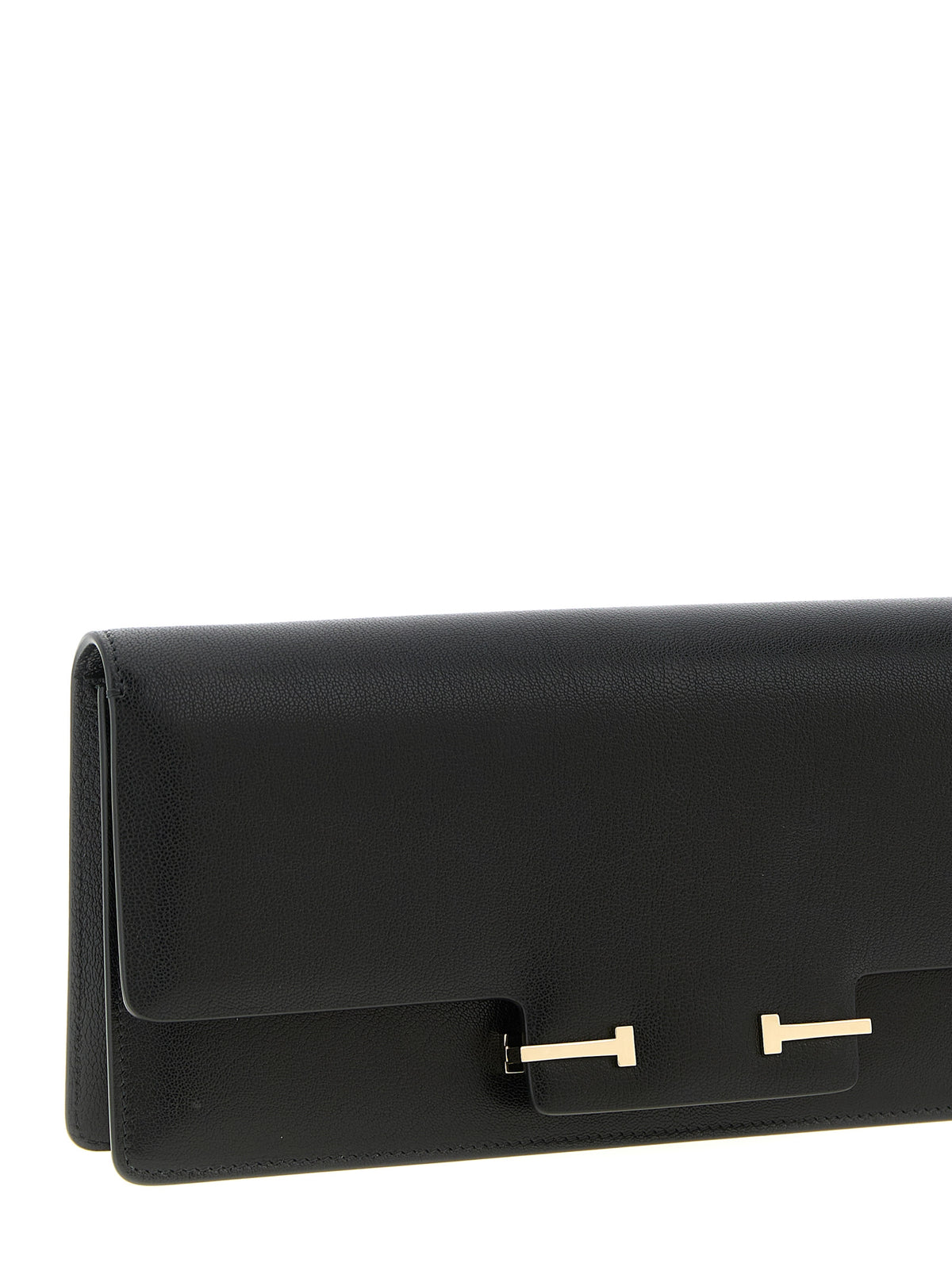 Tom Ford Aube East-West Shoulder Bag - Black Supple Grain Leather