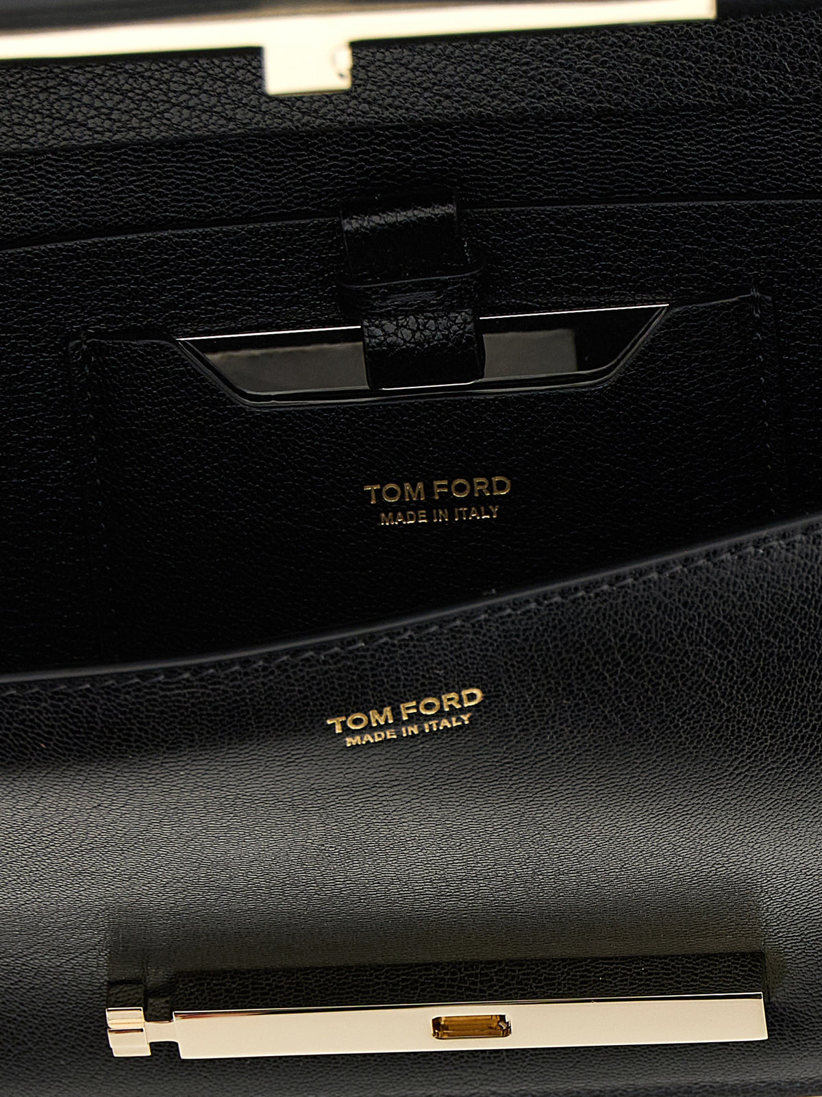 Tom Ford Aube East-West Shoulder Bag - Black Supple Grain Leather