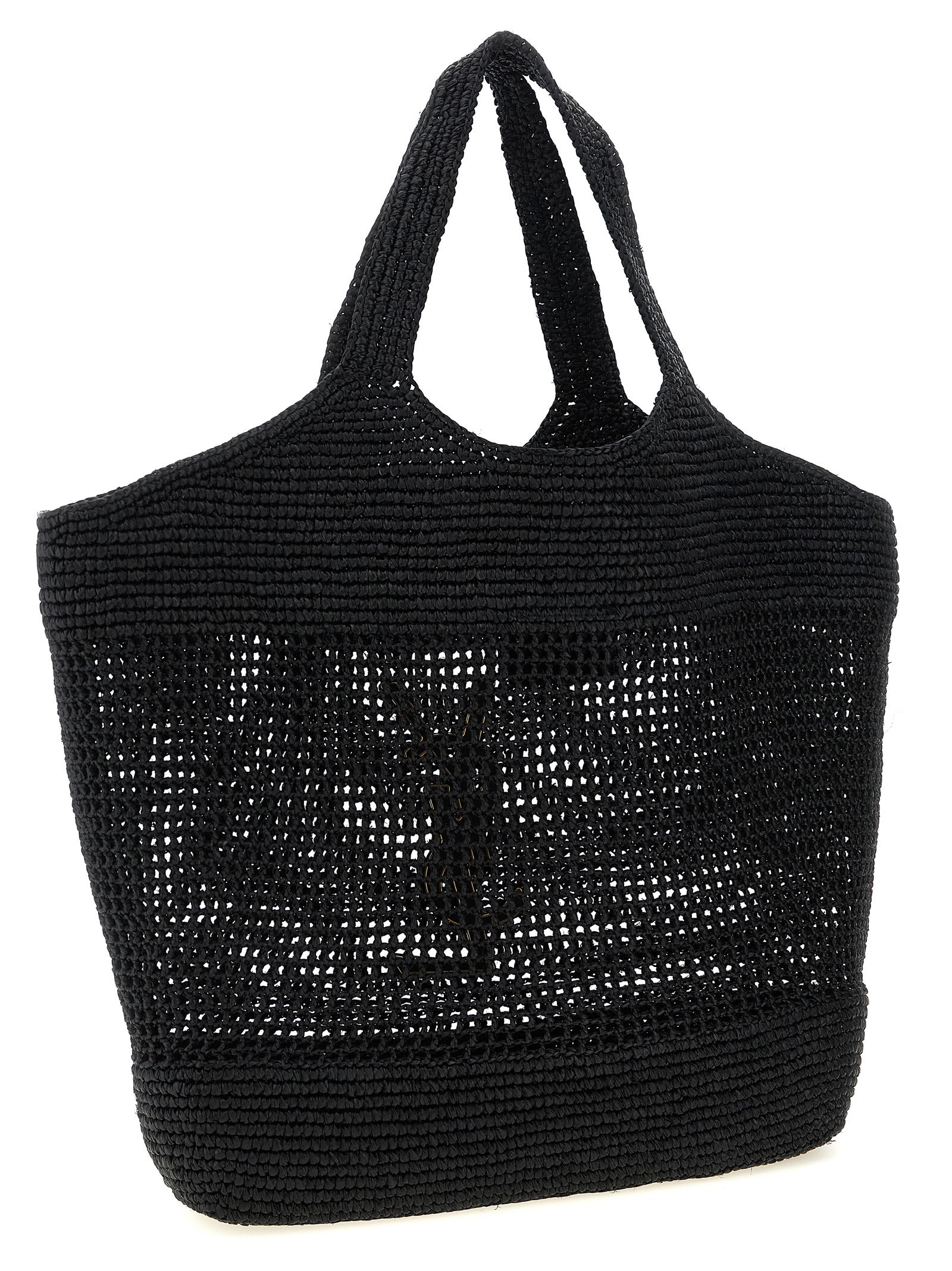 Saint Laurent Icare Tote Bag - Black Raffia