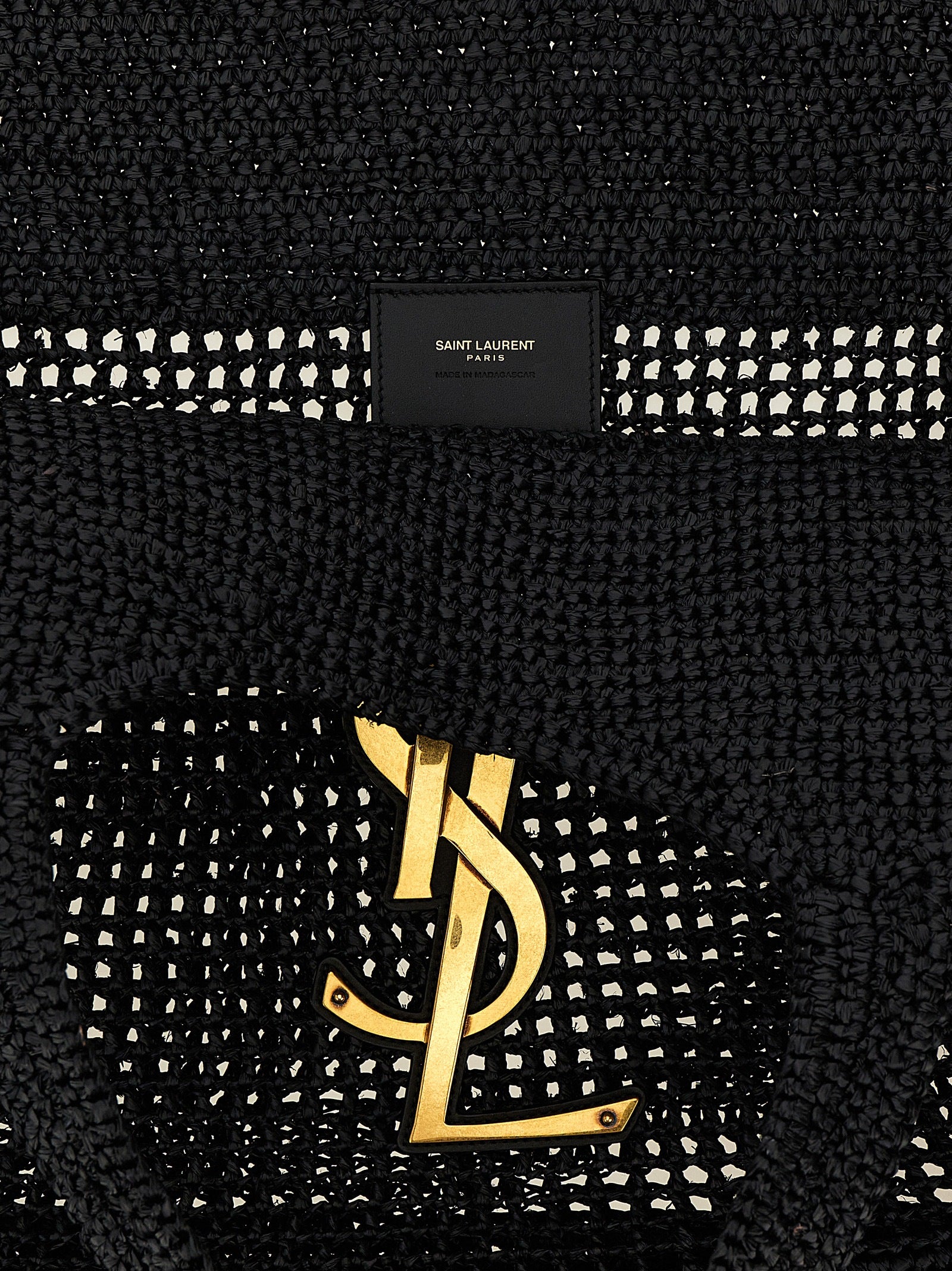 Saint Laurent Icare Tote Bag - Black Raffia