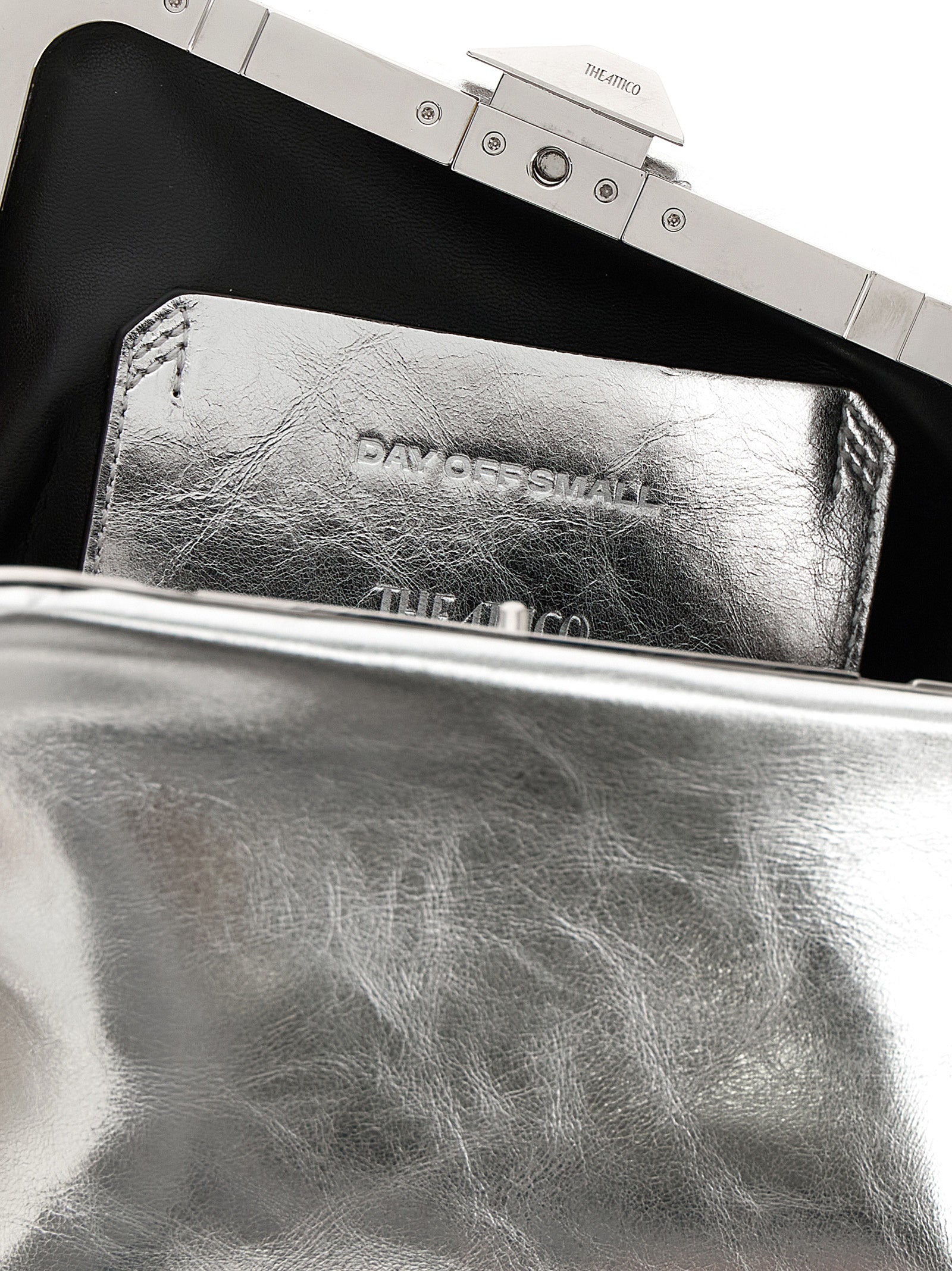 The Attico Day Off Small Clutch Bag - Silver