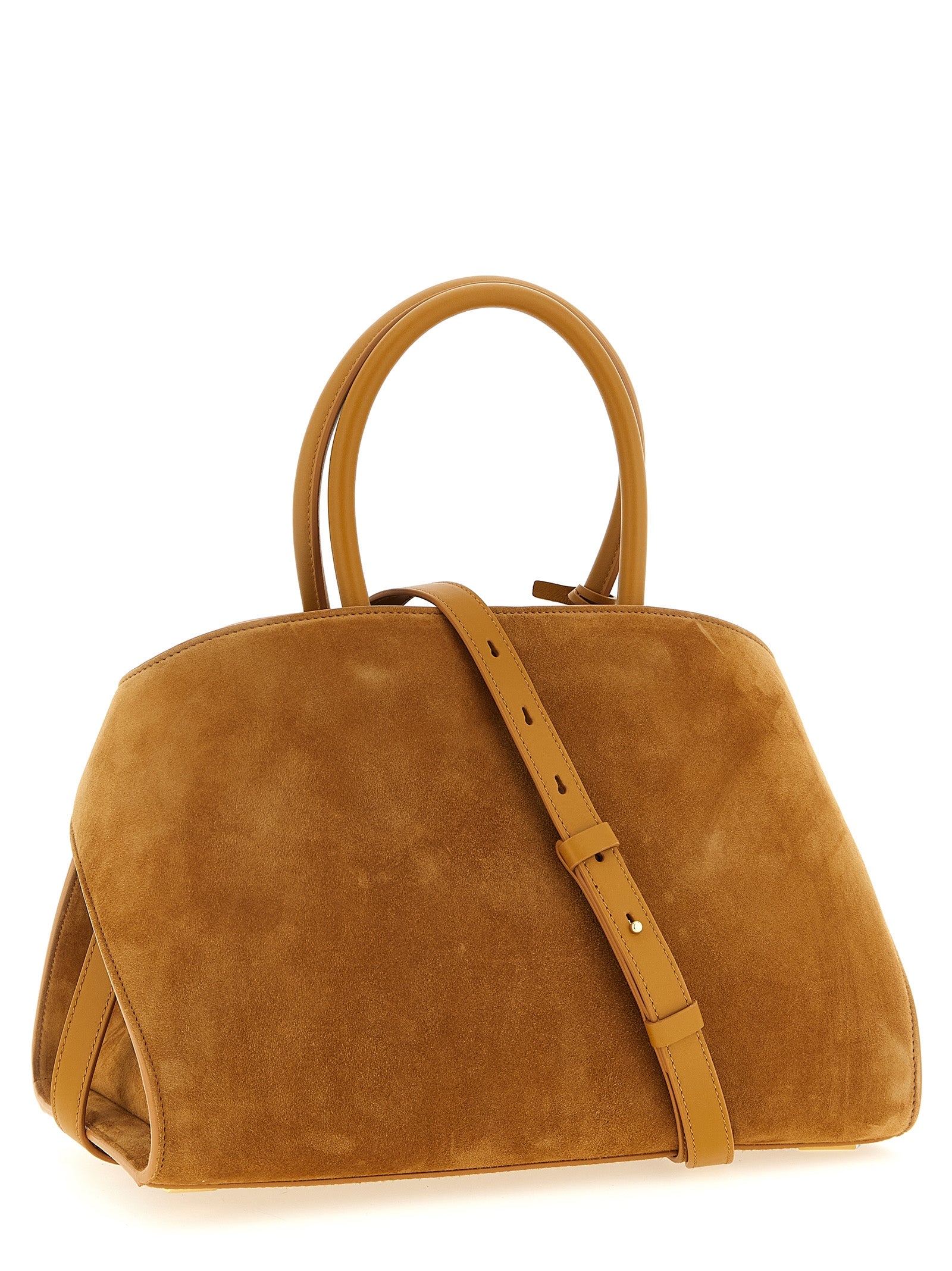 Ferragamo Hug Suede Handbag - Natural Brown
