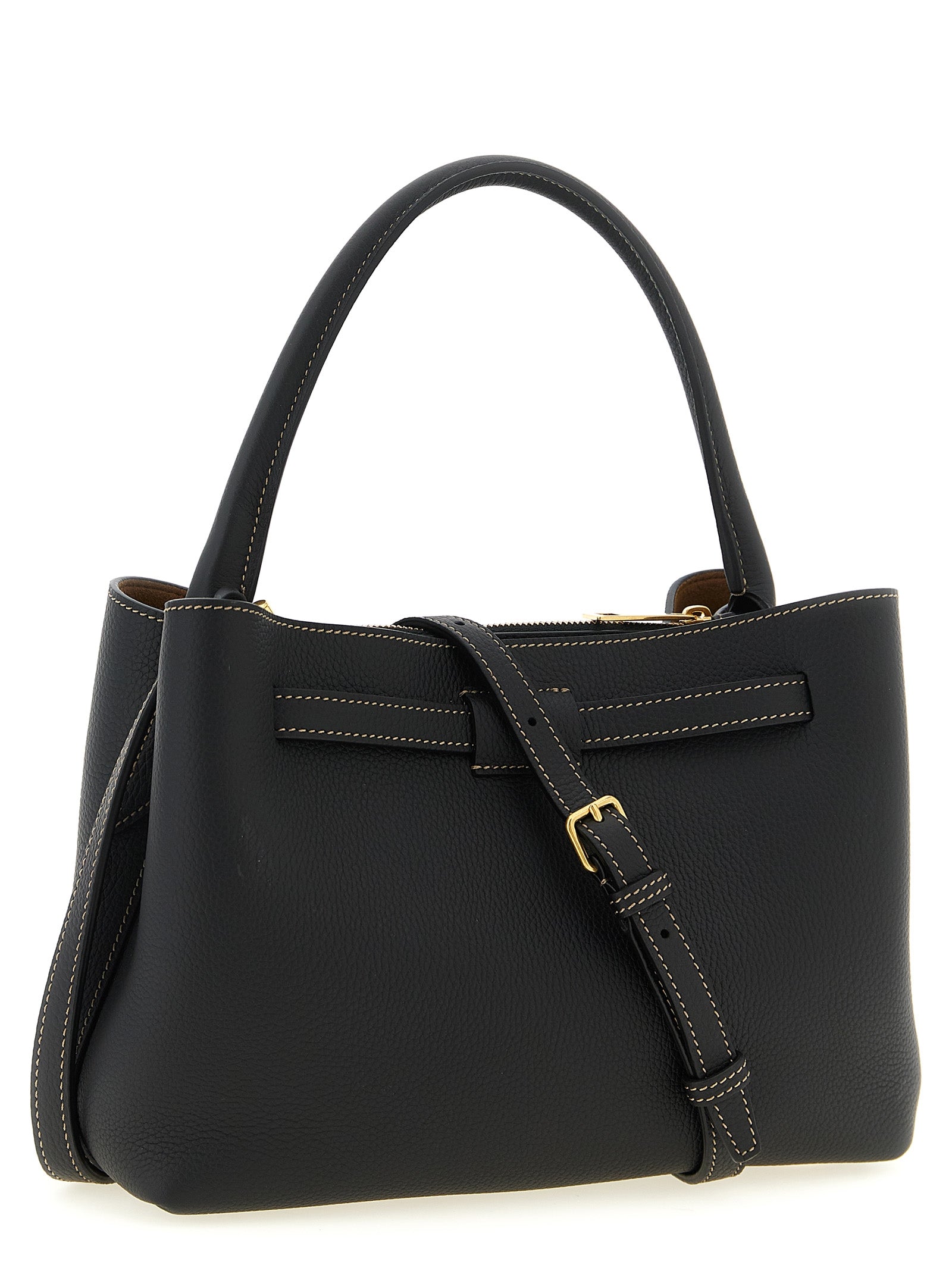 Tod's T Signature Mini Handbag - Black Leather