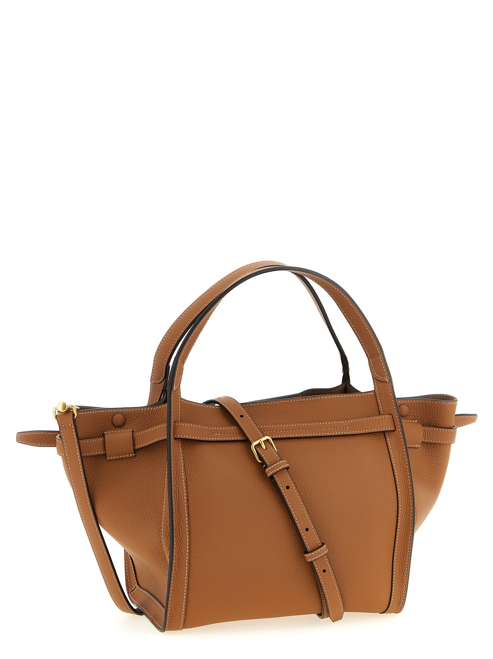 Tod's T Signature Small Shopping Bag - Brown Leather