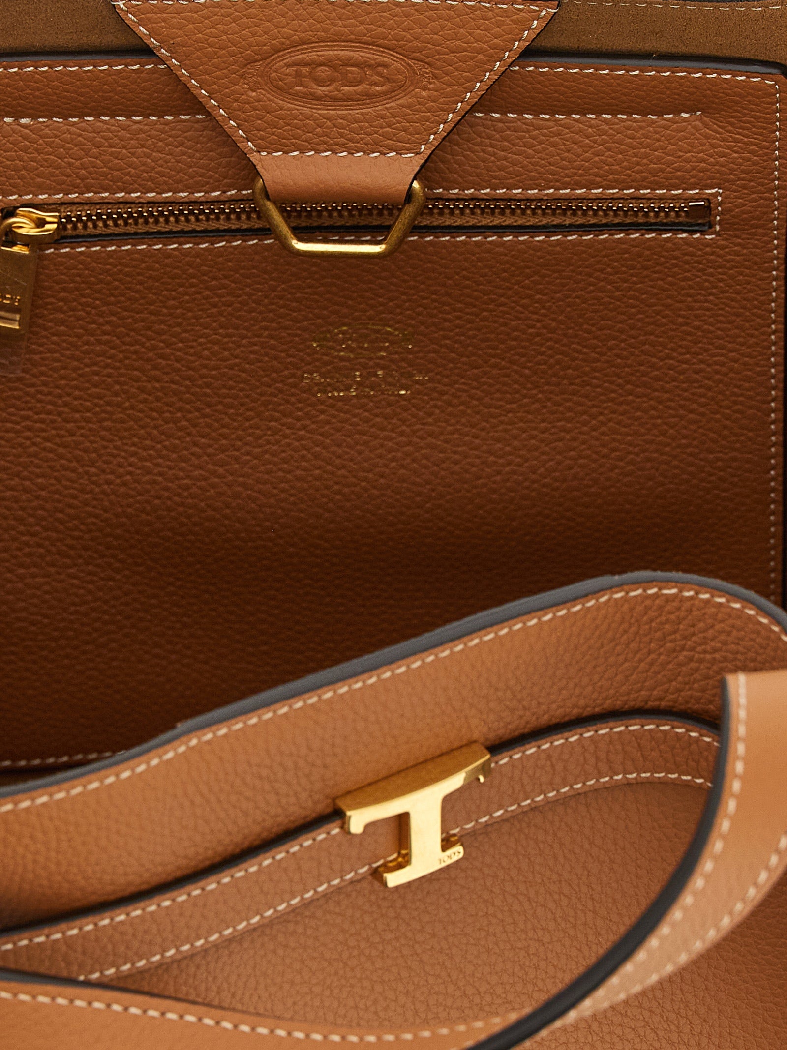 Tod's T Signature Small Shopping Bag - Brown Leather