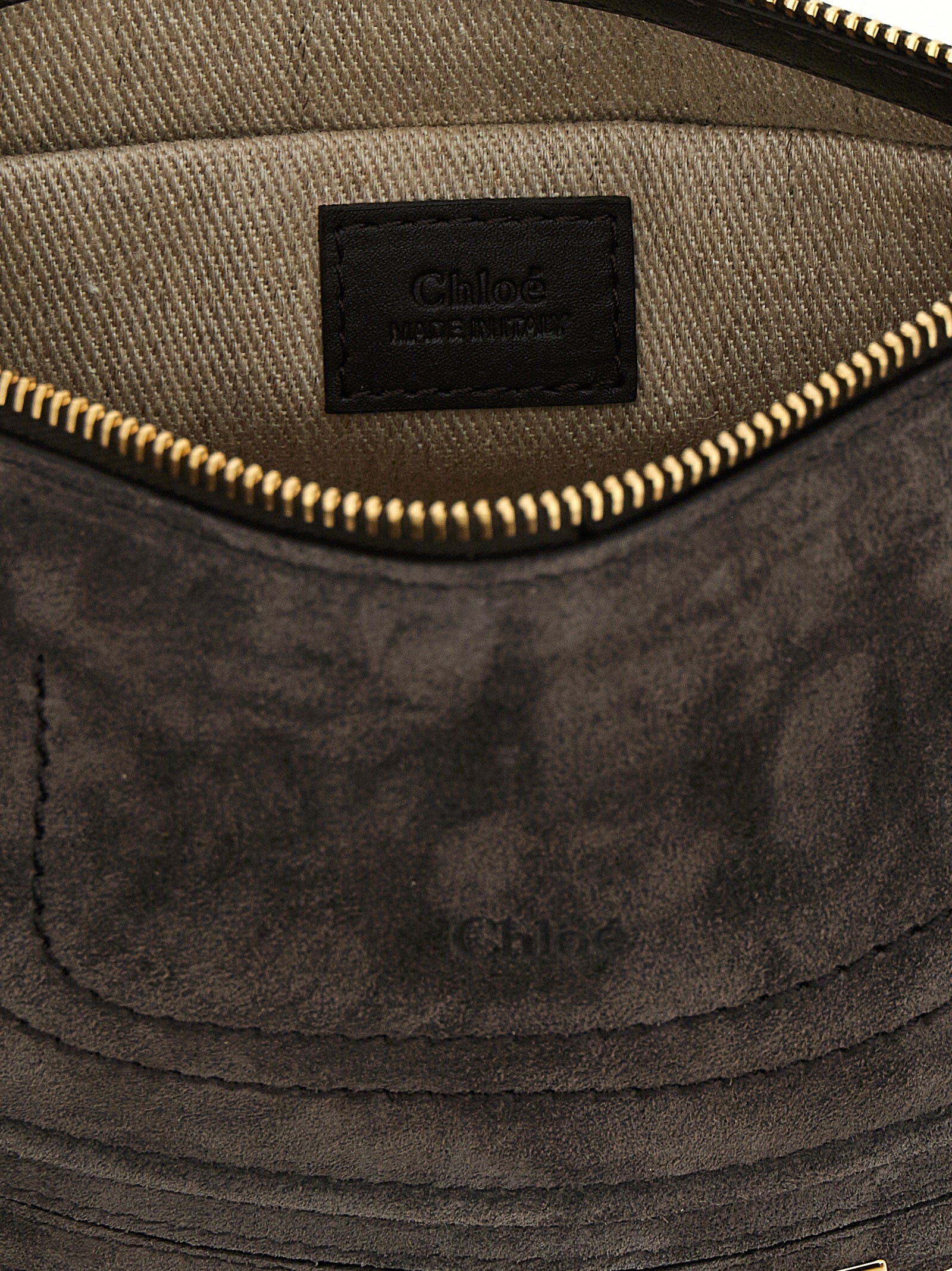 Chloé Mini Marcie Suede Shoulder Bag - Kohl Brown